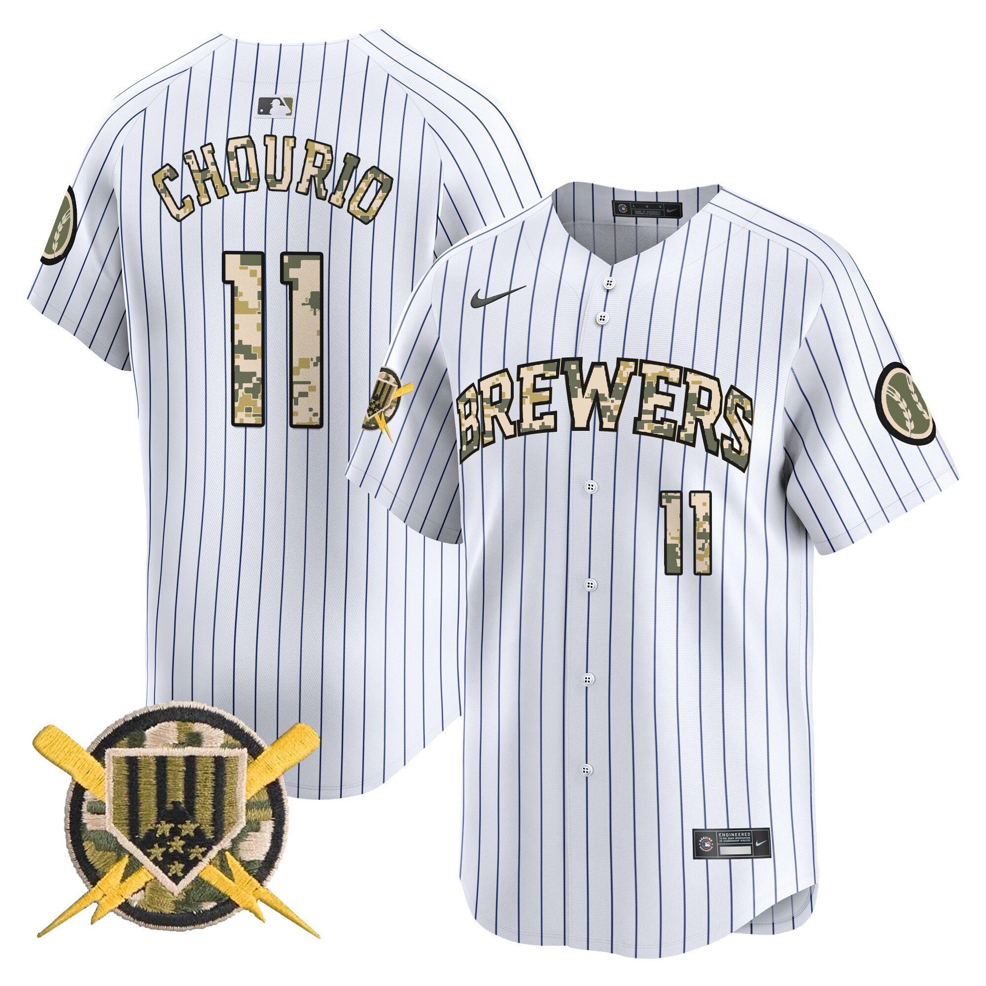 Men's Milwaukee Brewers Armed Forces Day Vapor Premier Limited Jersey - All Stitched