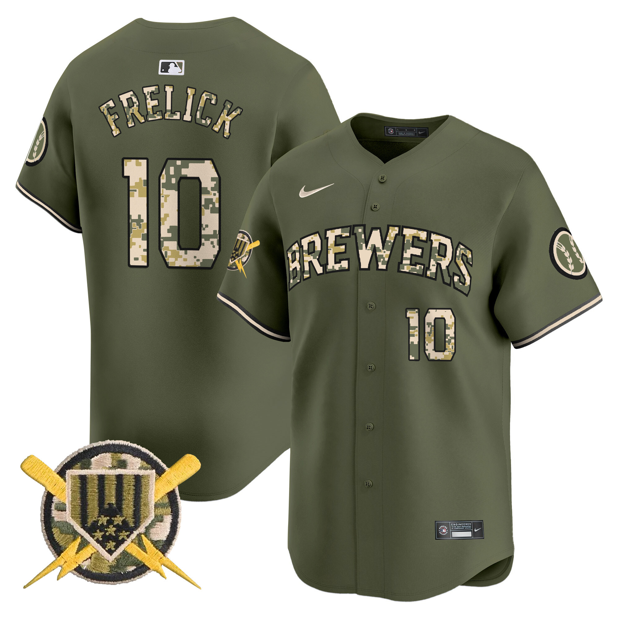 Men's Milwaukee Brewers Armed Forces Day Vapor Premier Limited Jersey - All Stitched