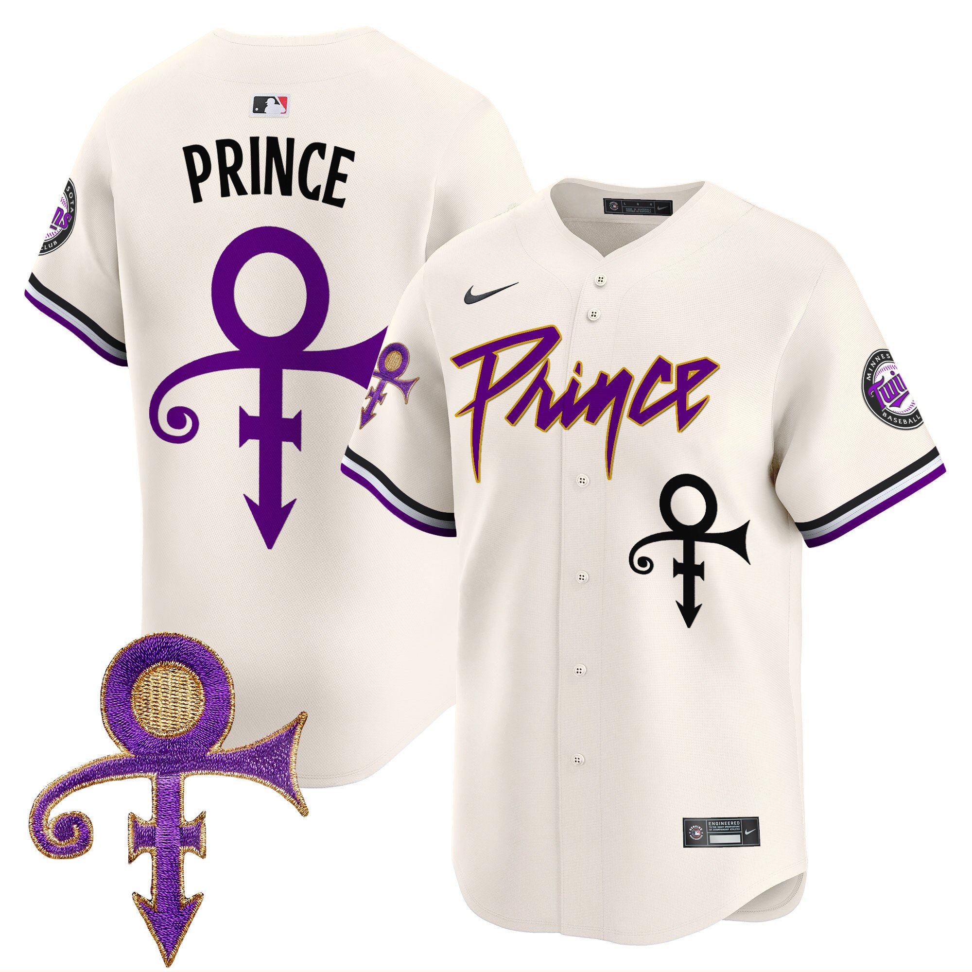 Men's Minnesota Twins Prince Patch Vapor Premier Limited Jersey - All Stitched