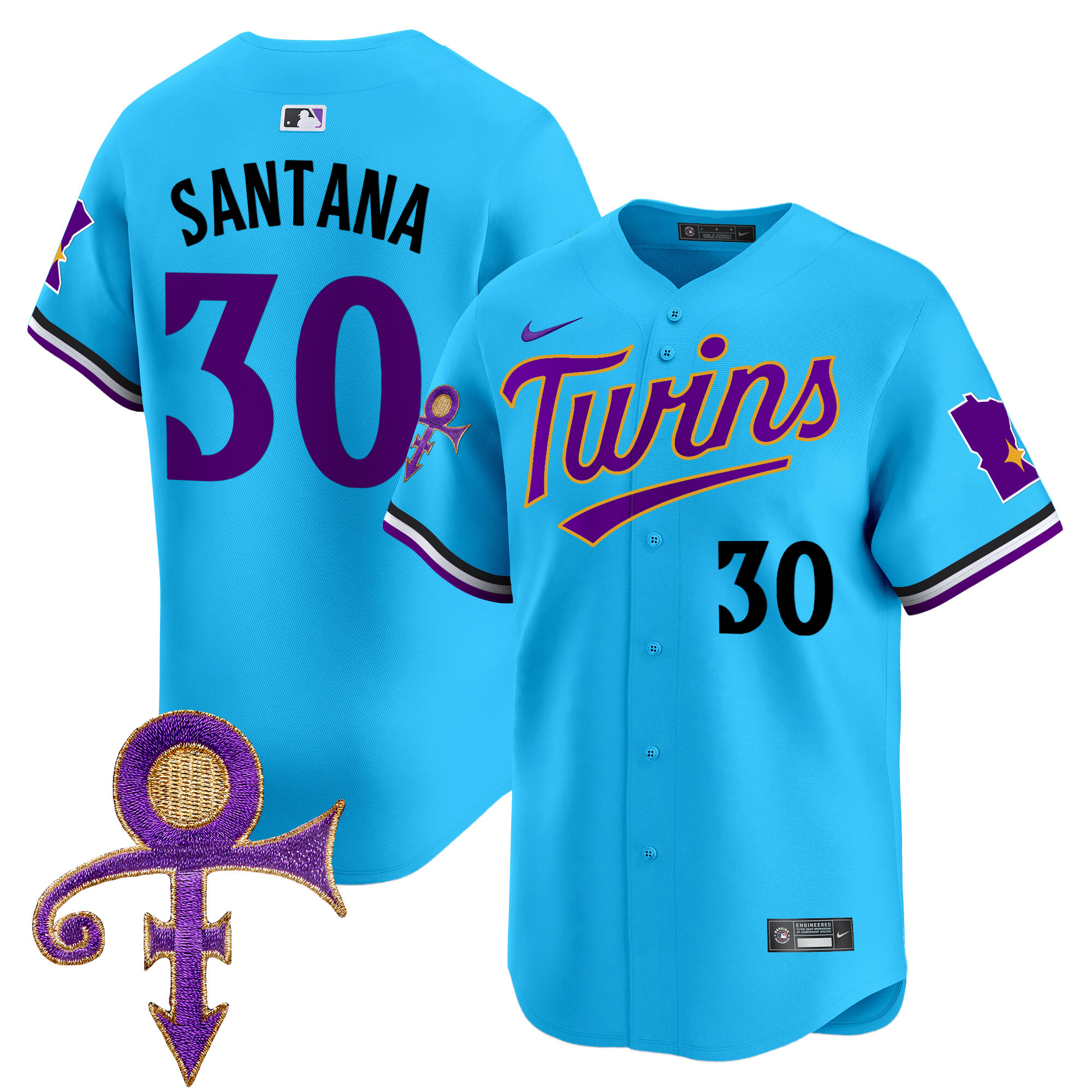 Men's Minnesota Twins Prince Patch Vapor Premier Limited Jersey V3 - All Stitched