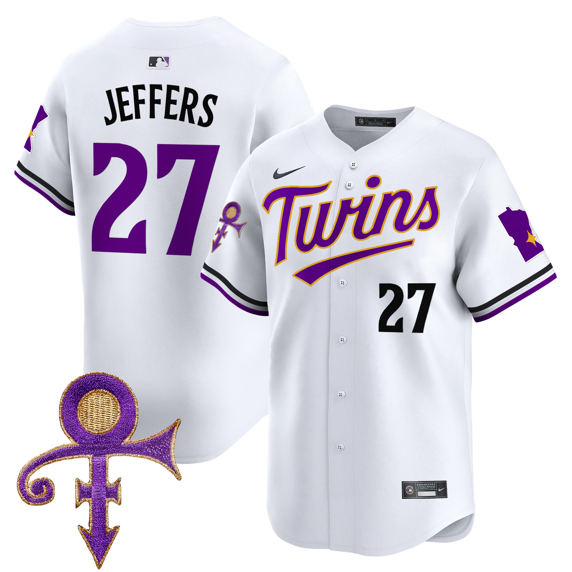 Men's Minnesota Twins Prince Patch Vapor Premier Limited Jersey V3 - All Stitched