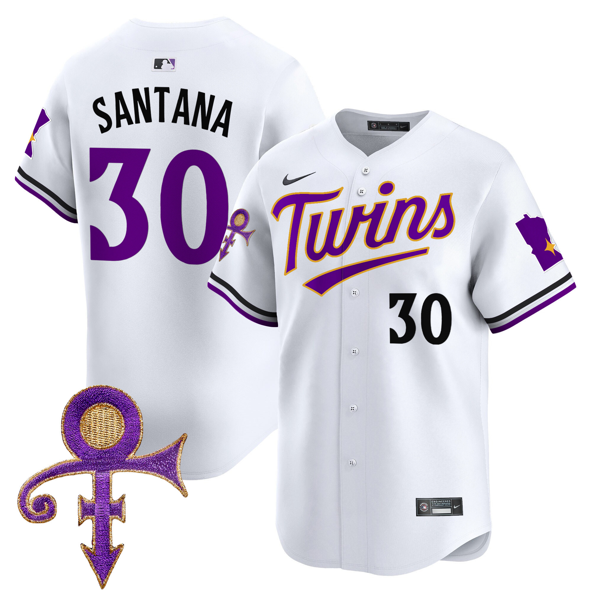 Men's Minnesota Twins Prince Patch Vapor Premier Limited Jersey V3 - All Stitched