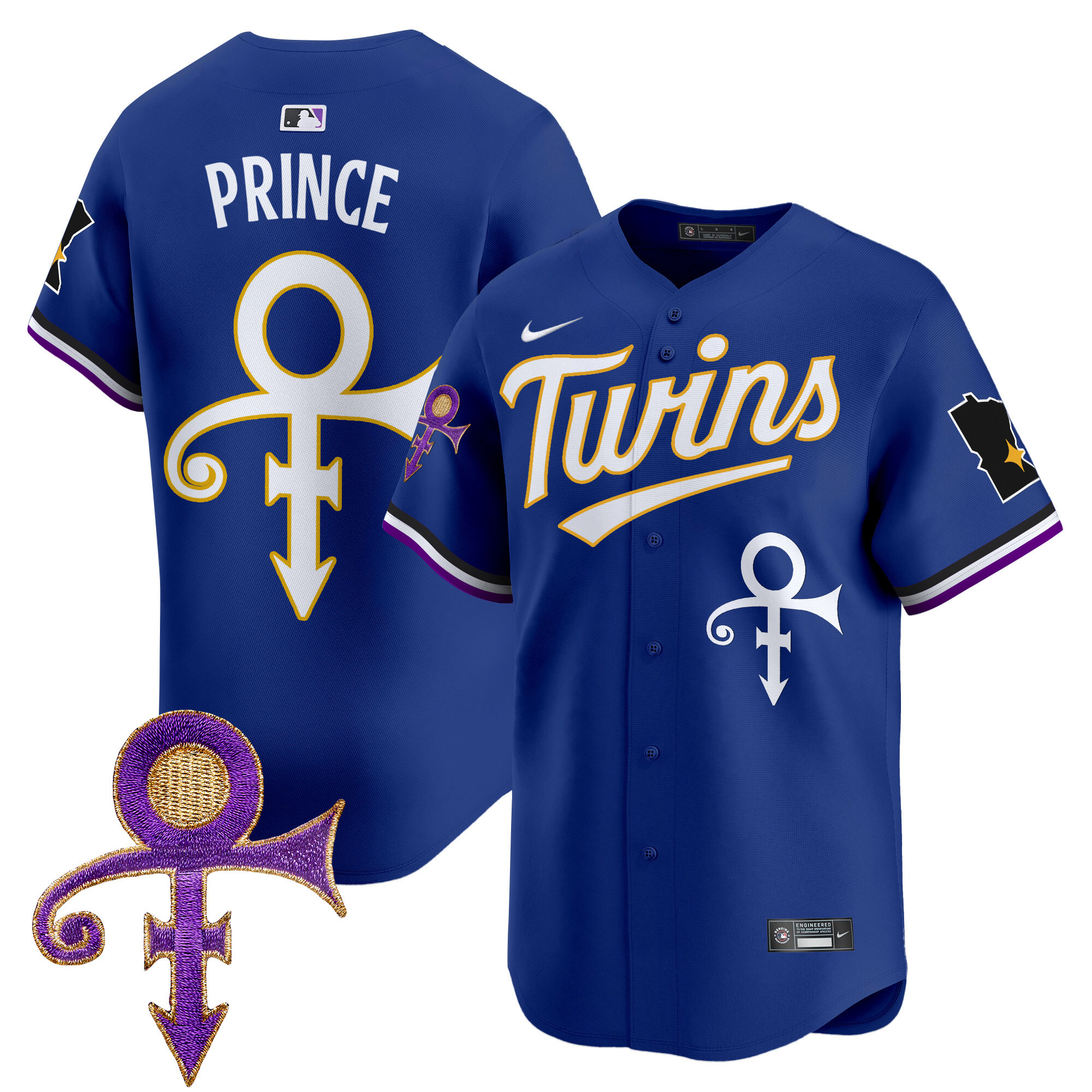 Men's Minnesota Twins Prince Patch Vapor Premier Limited Jersey V3 - All Stitched