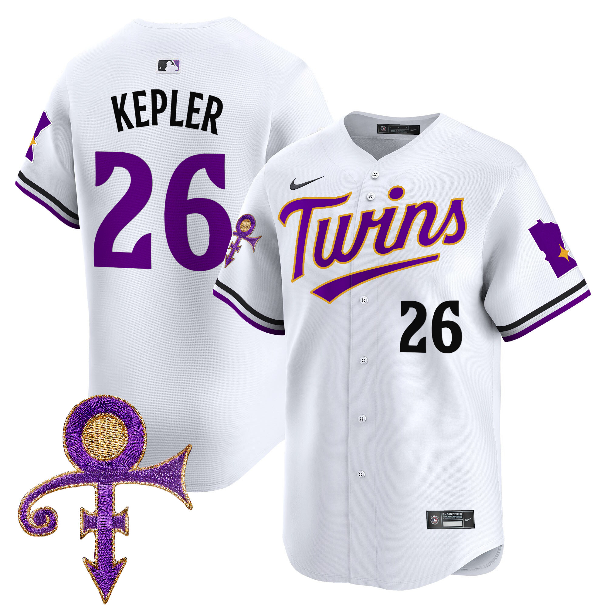 Men's Minnesota Twins Prince Patch Vapor Premier Limited Jersey V3 - All Stitched