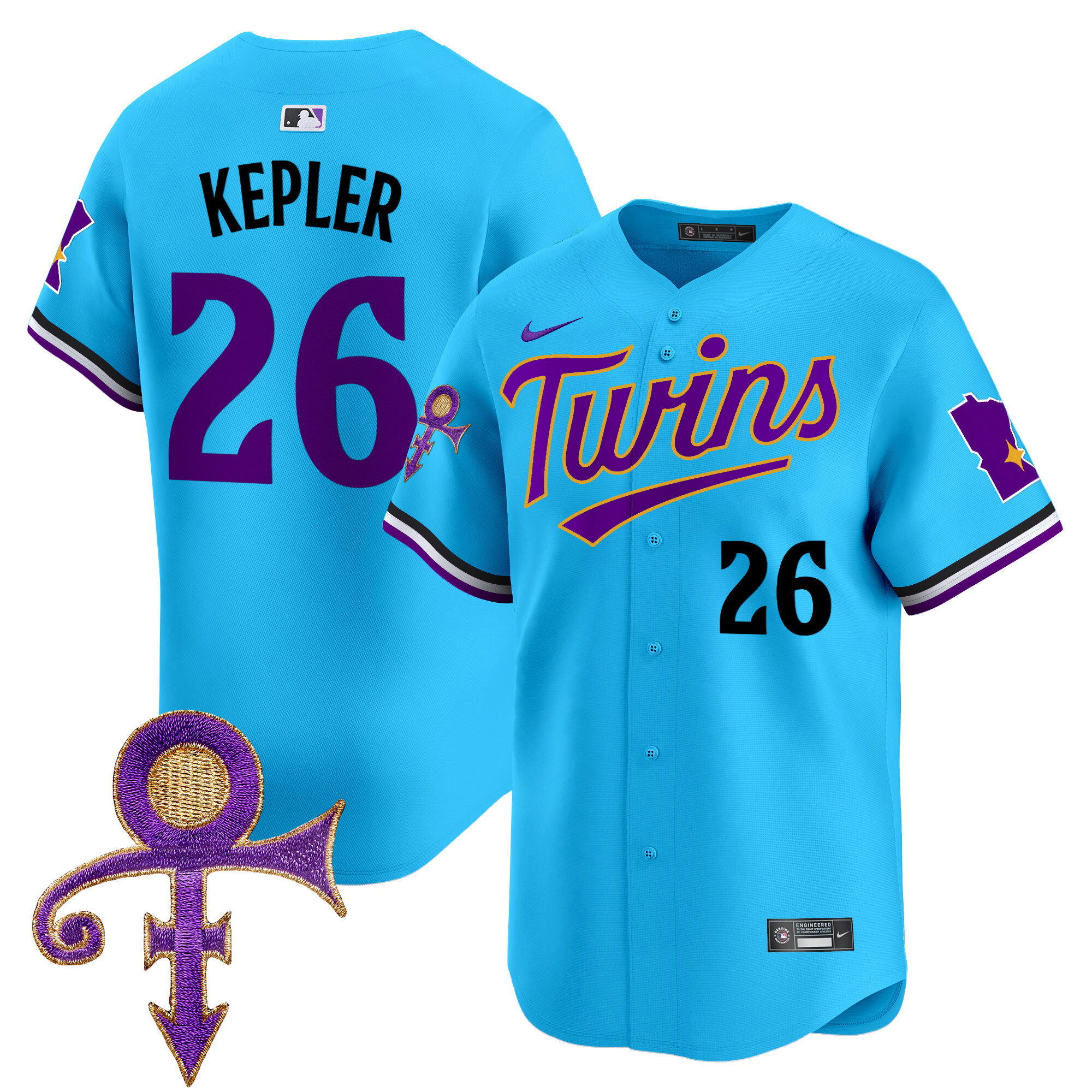 Men's Minnesota Twins Prince Patch Vapor Premier Limited Jersey V3 - All Stitched