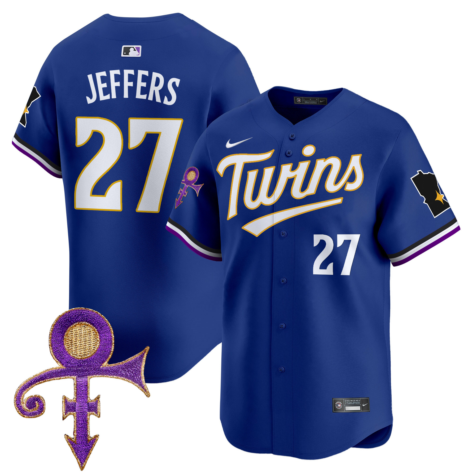 Men's Minnesota Twins Prince Patch Vapor Premier Limited Jersey V3 - All Stitched