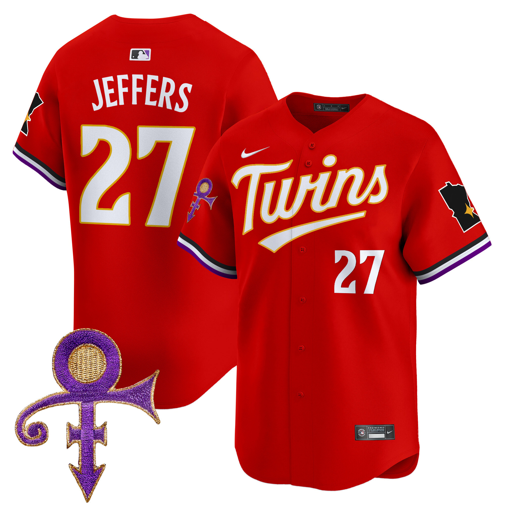 Men's Minnesota Twins Prince Patch Vapor Premier Limited Jersey V3 - All Stitched