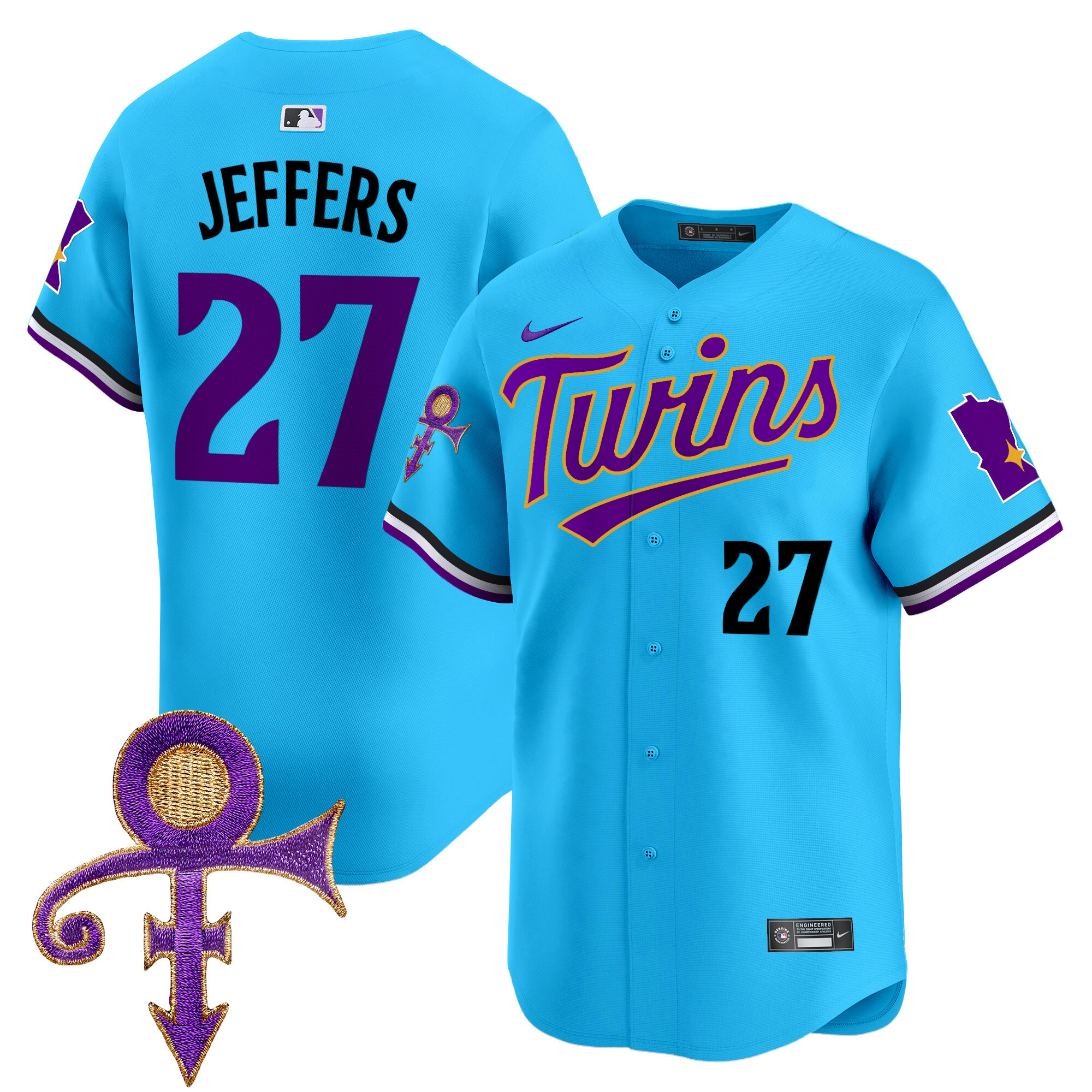 Men's Minnesota Twins Prince Patch Vapor Premier Limited Jersey V3 - All Stitched