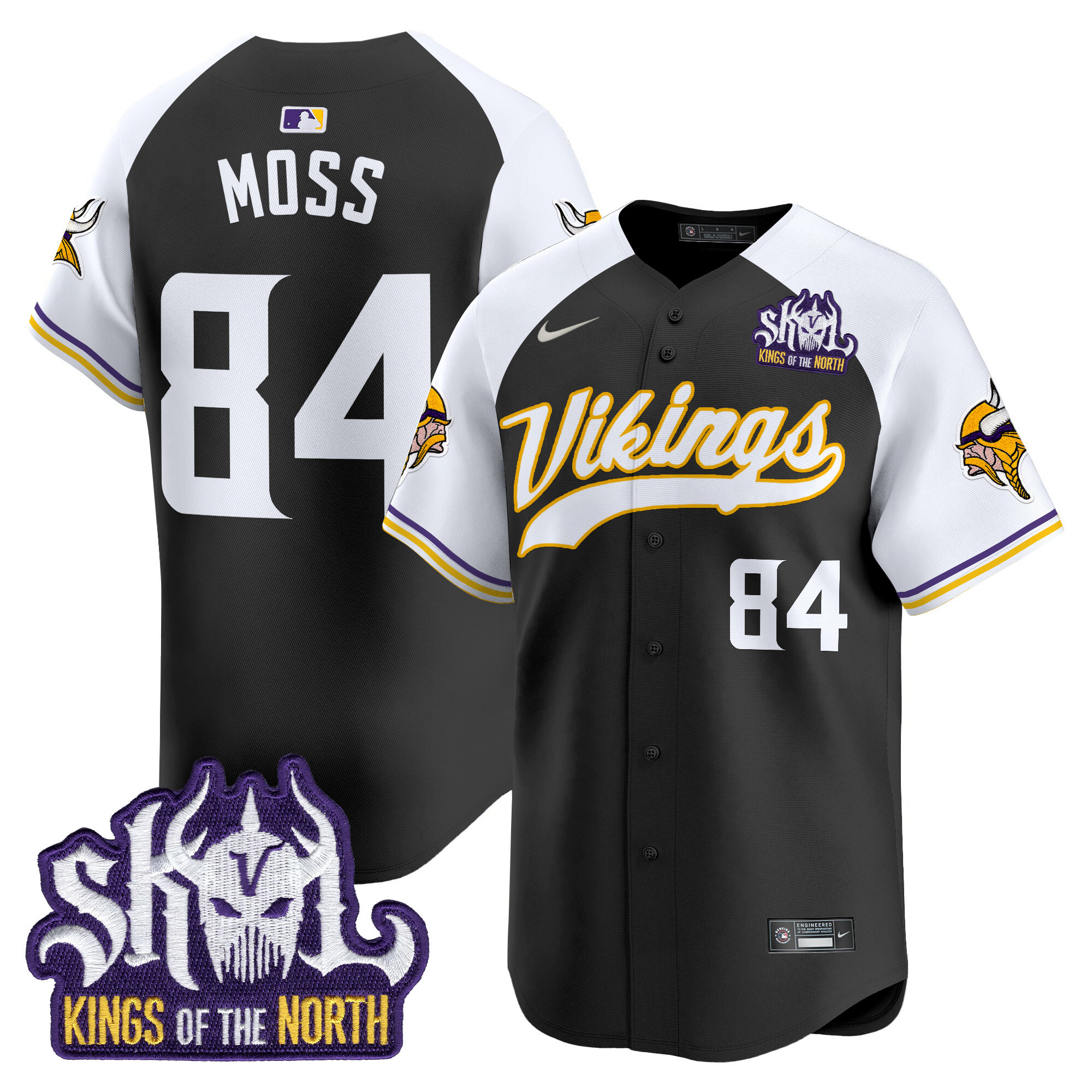 Men's Minnesota Vikings Kings Of The North Patch Vapor Premier Limited Jersey - All Stitched