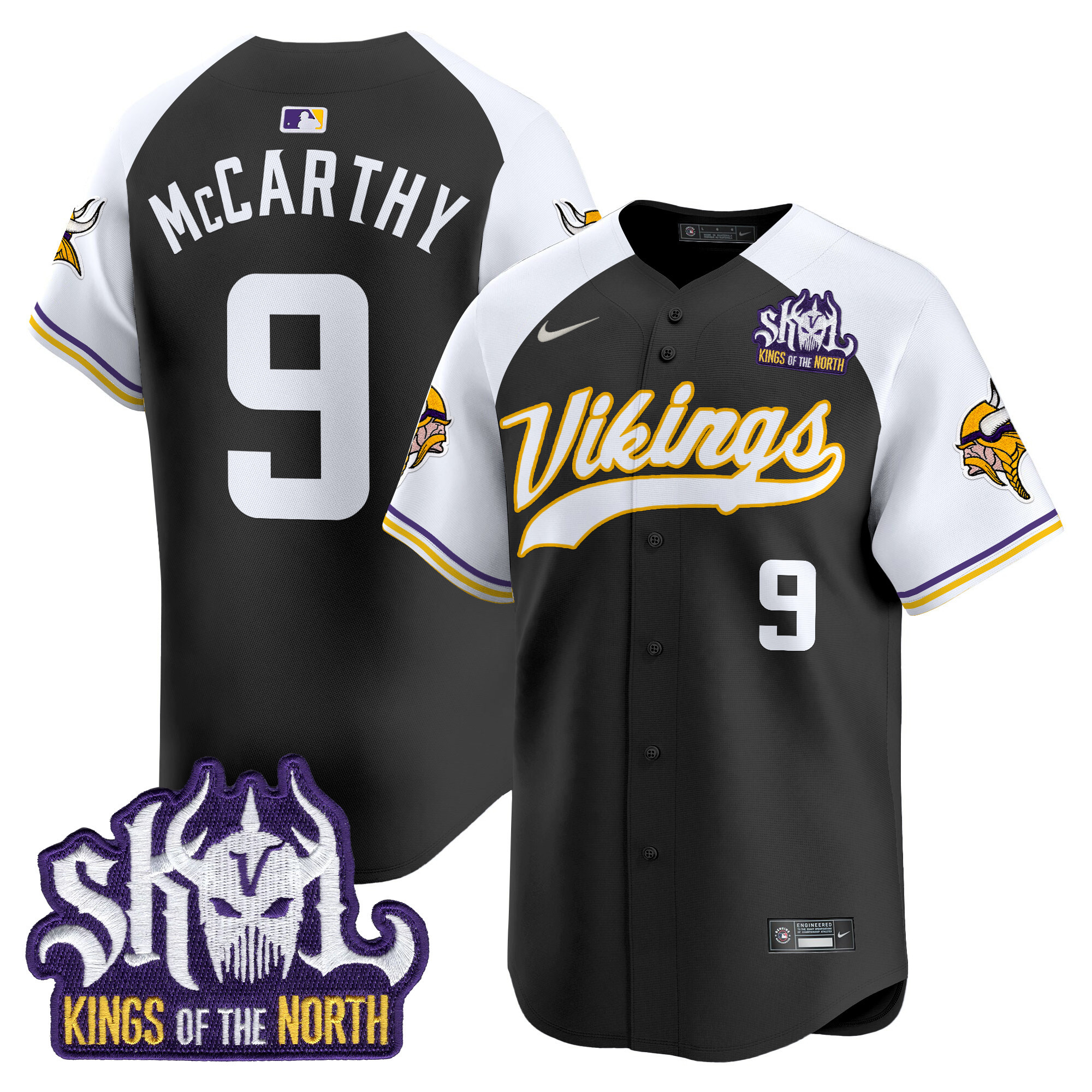 Men's Minnesota Vikings Kings Of The North Patch Vapor Premier Limited Jersey - All Stitched