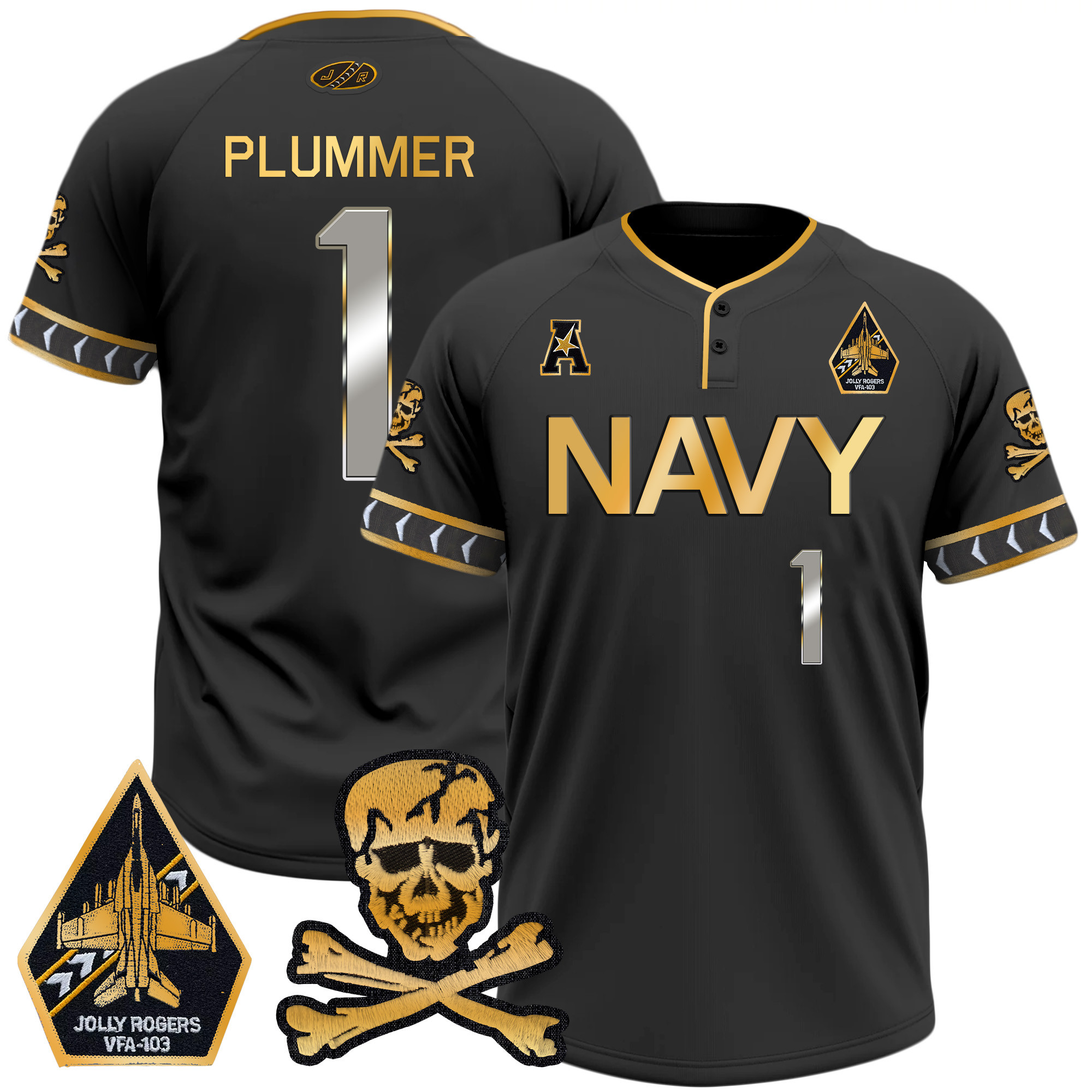 Men's Navy Midshipmen 2025 College Baseball Jersey - All Stitched