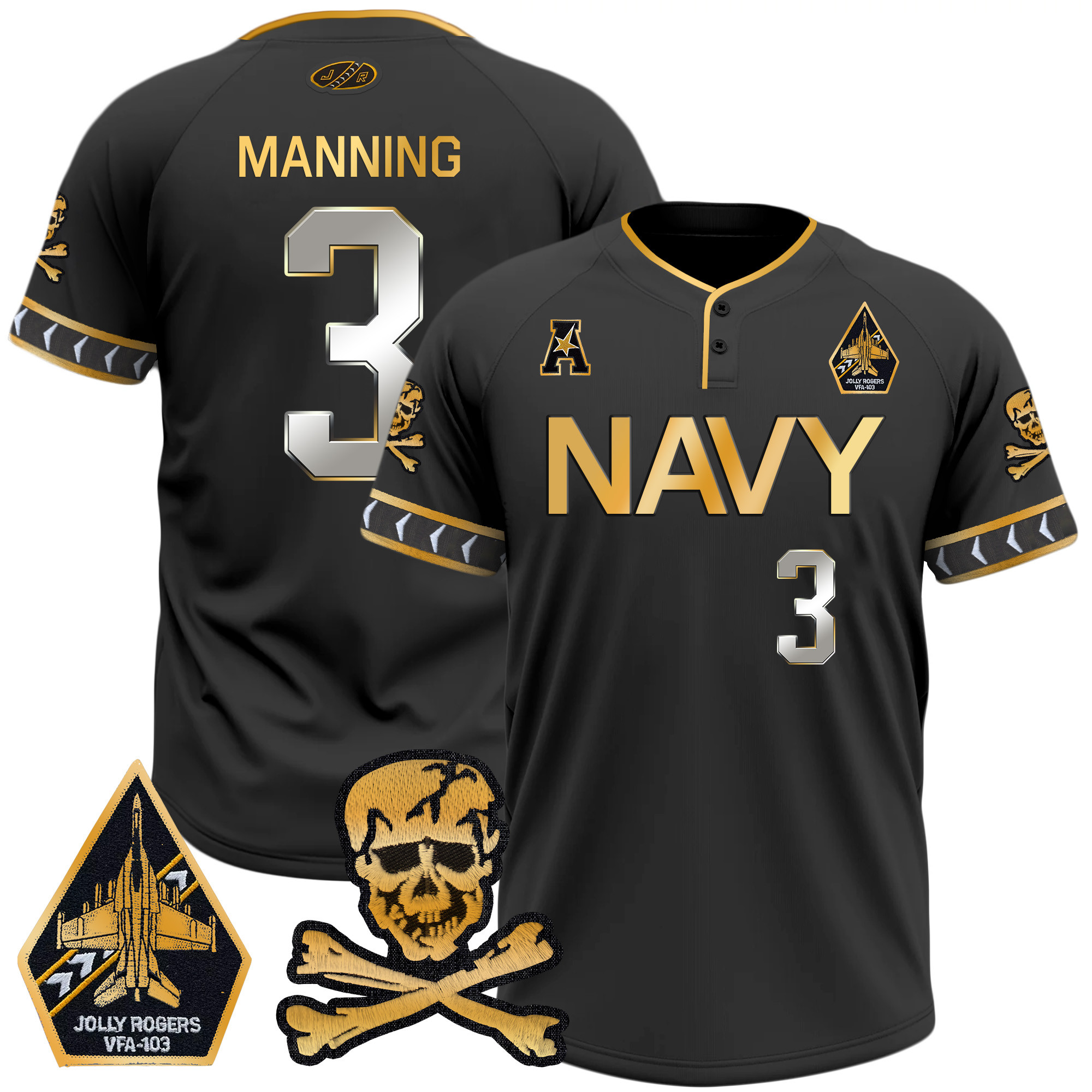 Men's Navy Midshipmen 2025 College Baseball Jersey - All Stitched