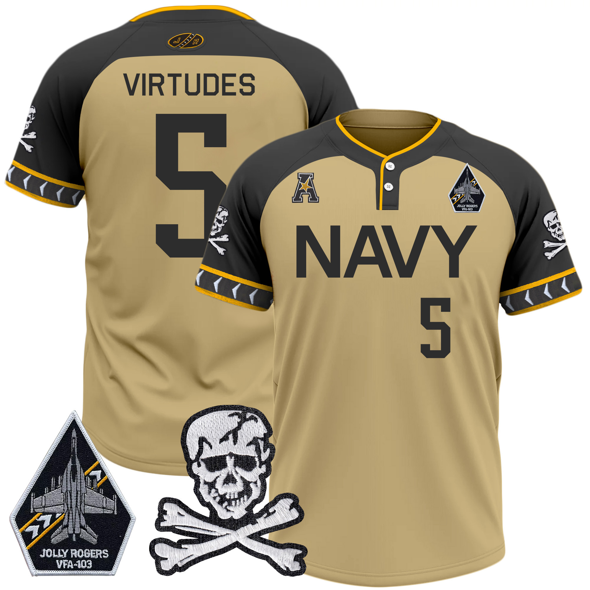 Men's Navy Midshipmen 2025 College Baseball Jersey - All Stitched