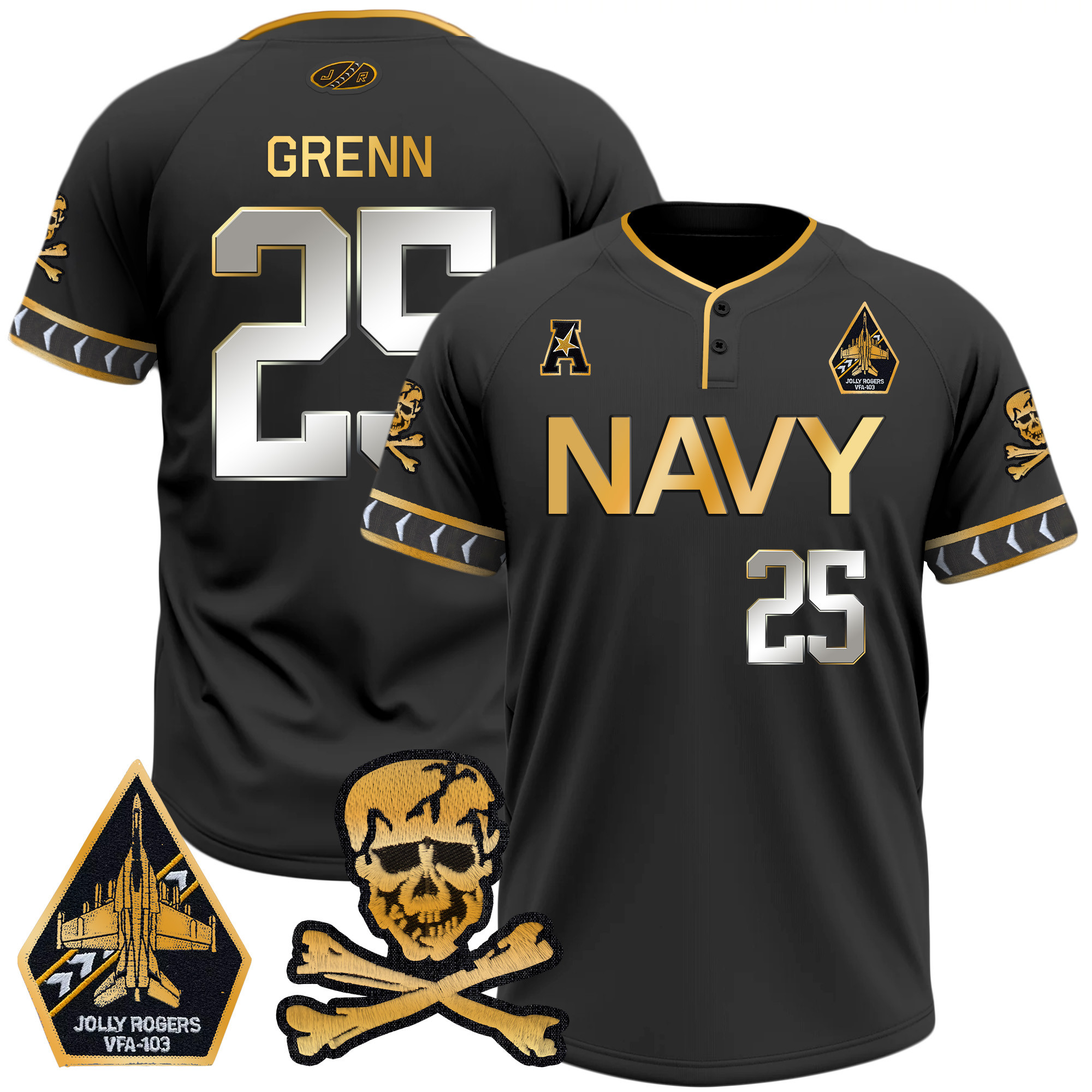 Men's Navy Midshipmen 2025 College Baseball Jersey - All Stitched