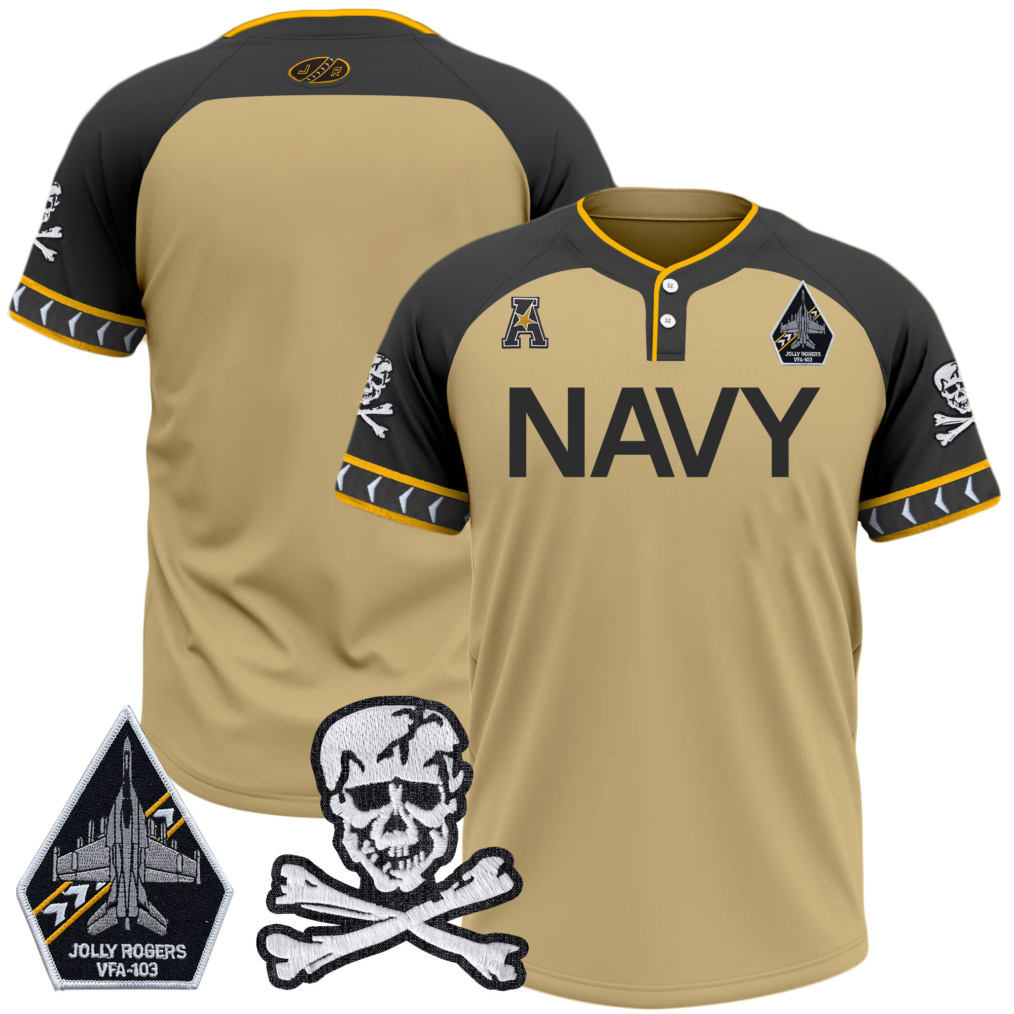 Men's Navy Midshipmen 2025 College Baseball Jersey - All Stitched