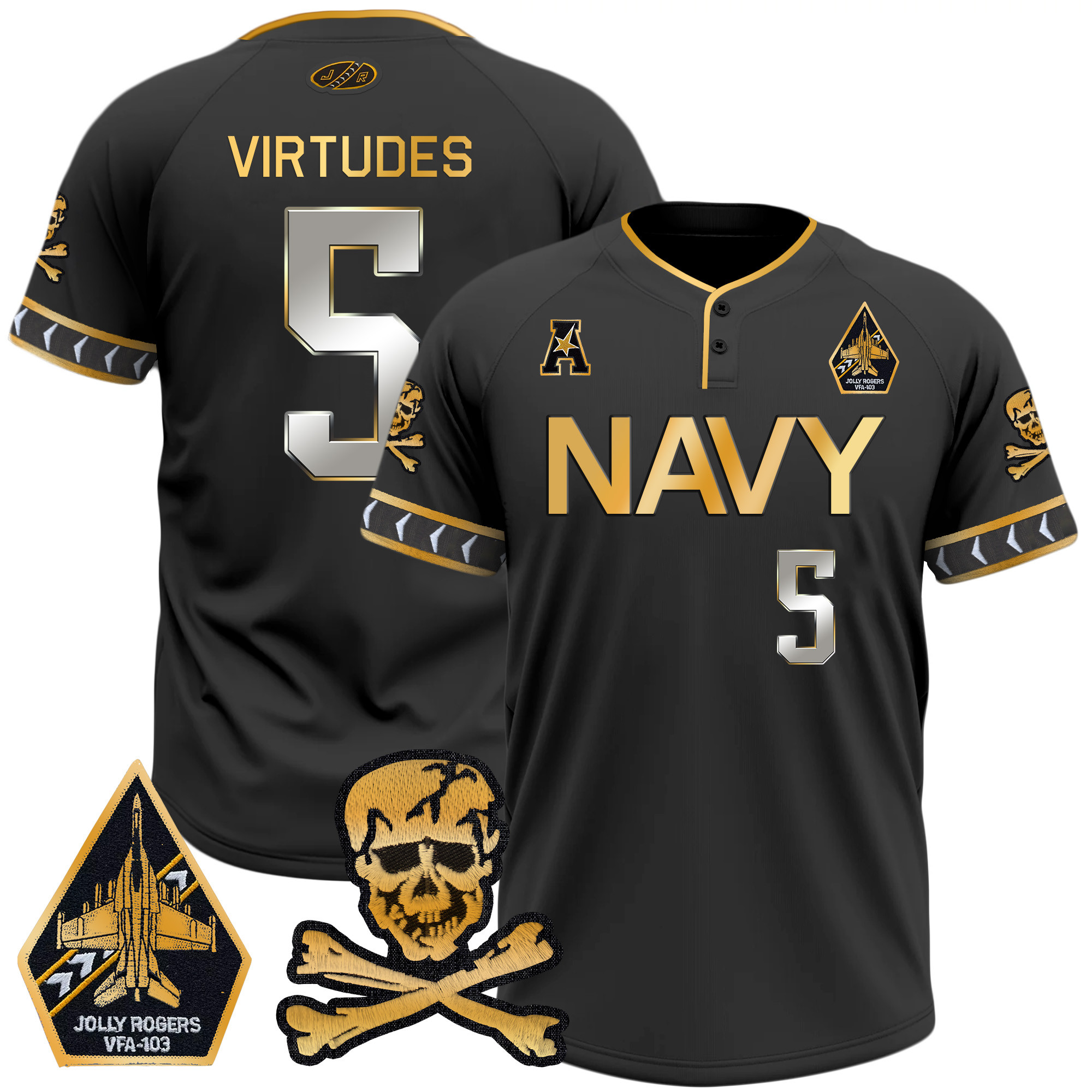 Men's Navy Midshipmen 2025 College Baseball Jersey - All Stitched