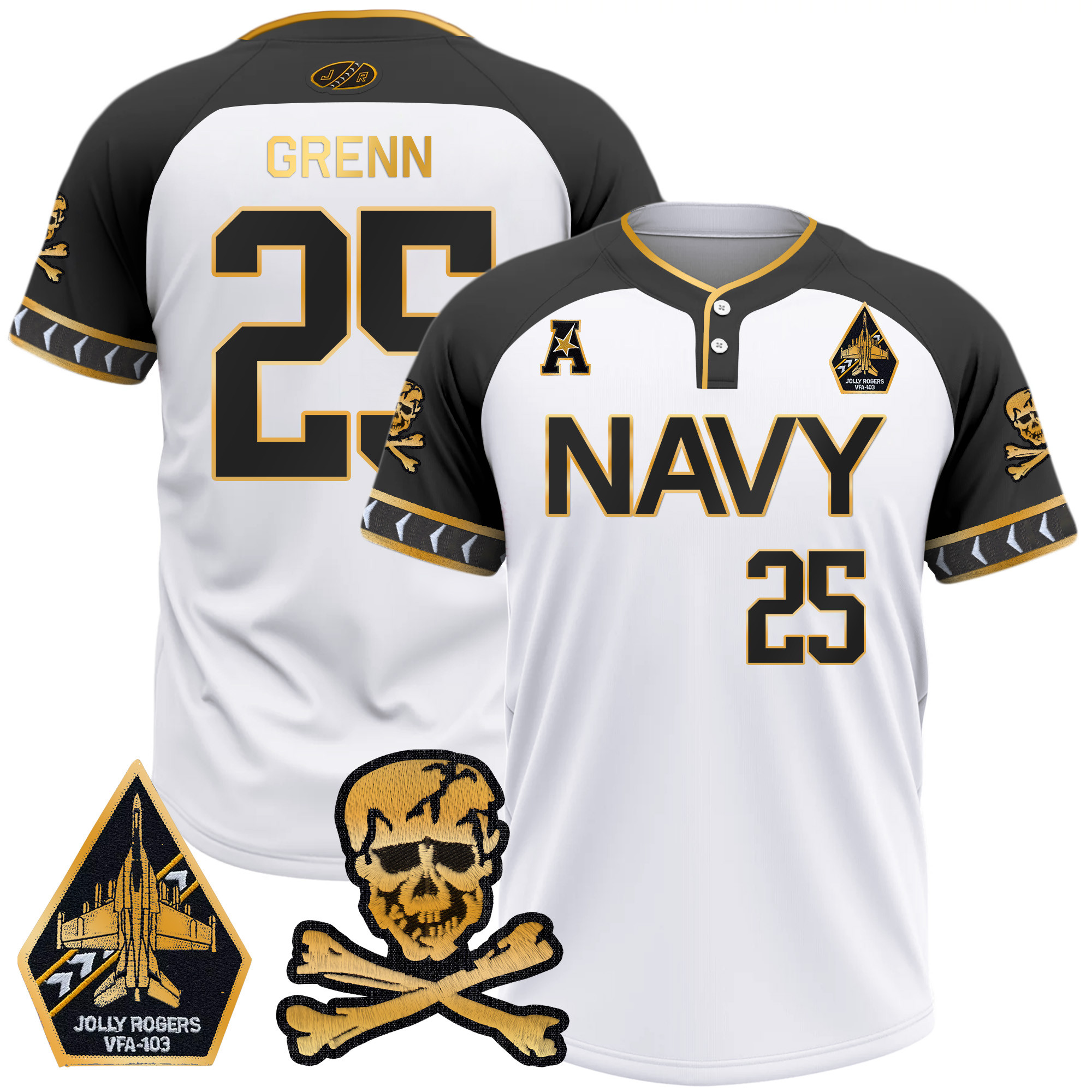 Men's Navy Midshipmen 2025 College Baseball Jersey - All Stitched