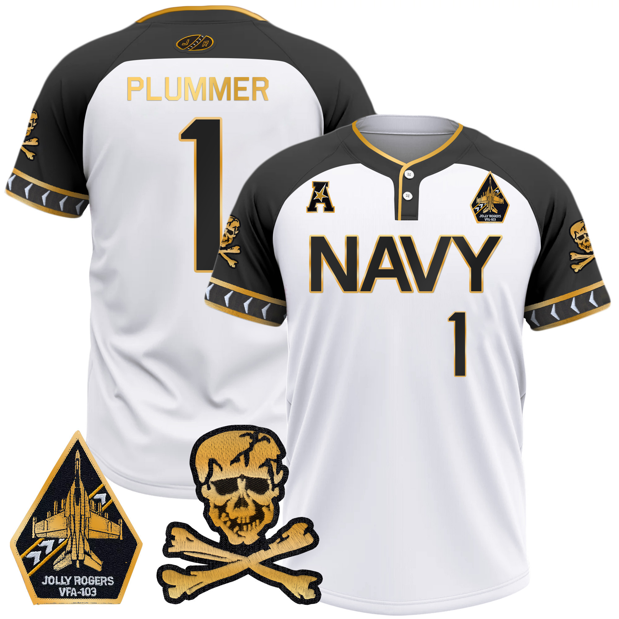 Men's Navy Midshipmen 2025 College Baseball Jersey - All Stitched