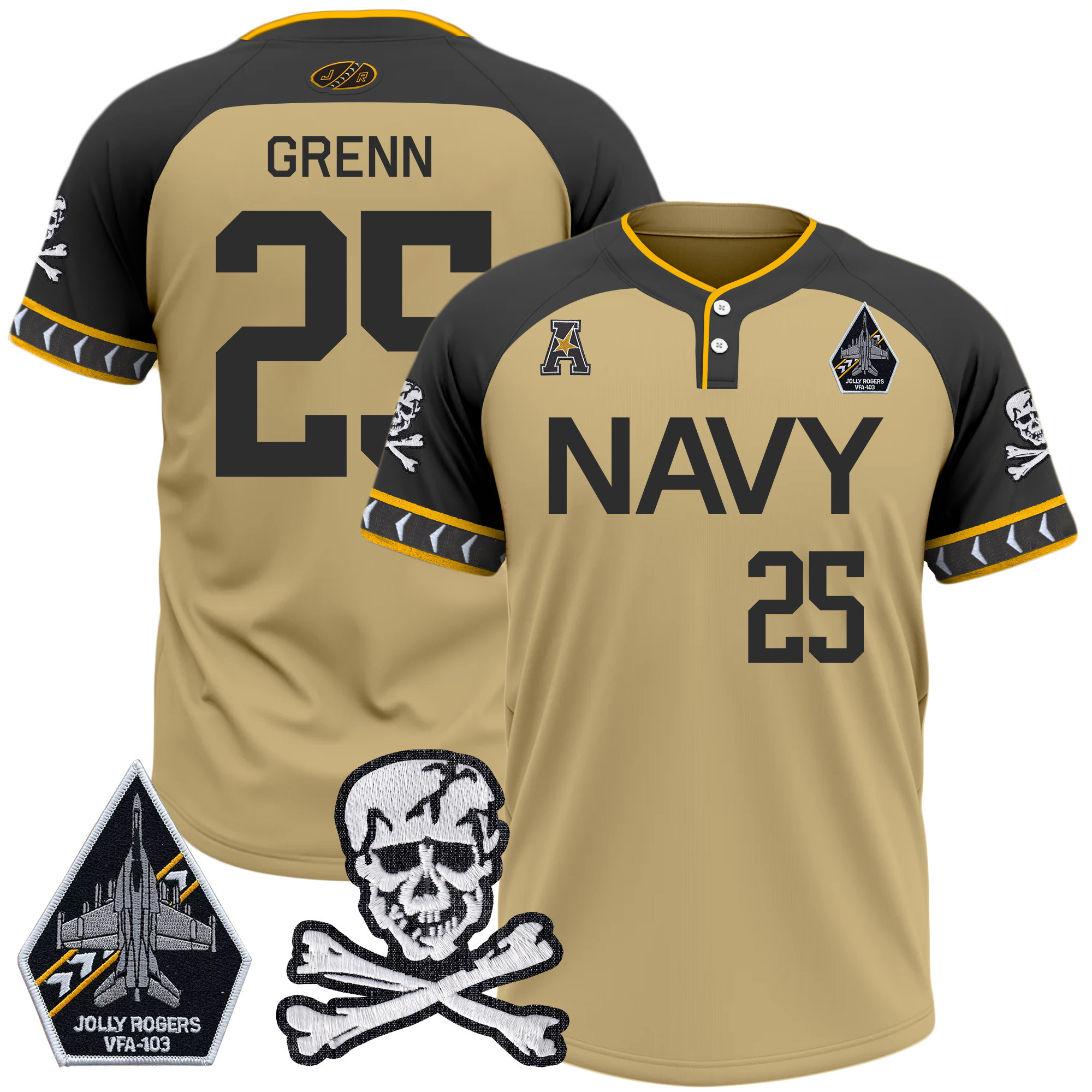 Men's Navy Midshipmen 2025 College Baseball Jersey - All Stitched