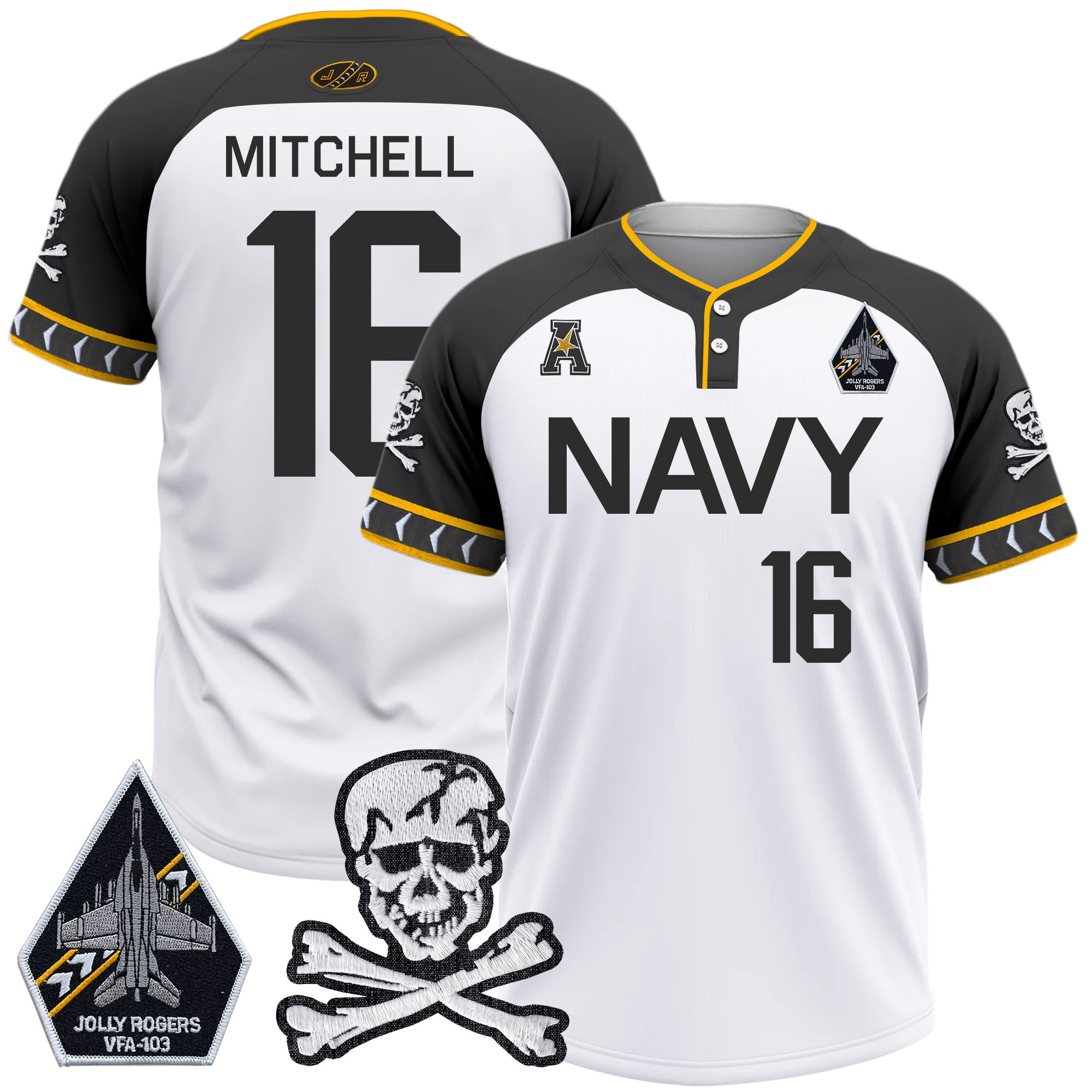 Men's Navy Midshipmen 2025 College Baseball Jersey - All Stitched
