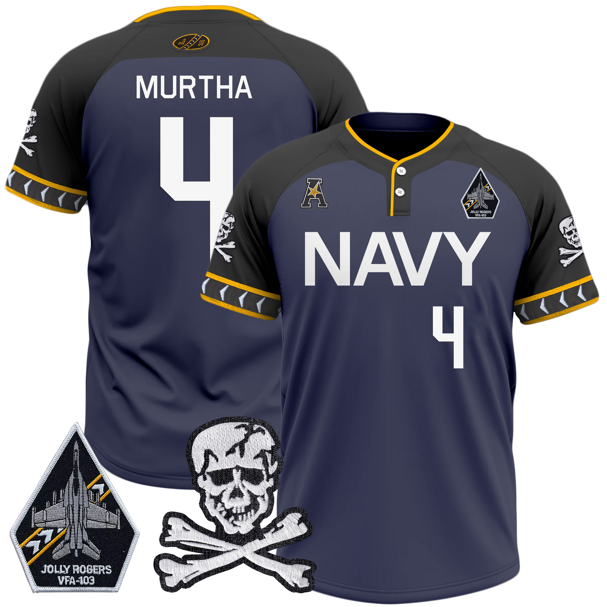 Men's Navy Midshipmen 2025 College Baseball Jersey - All Stitched