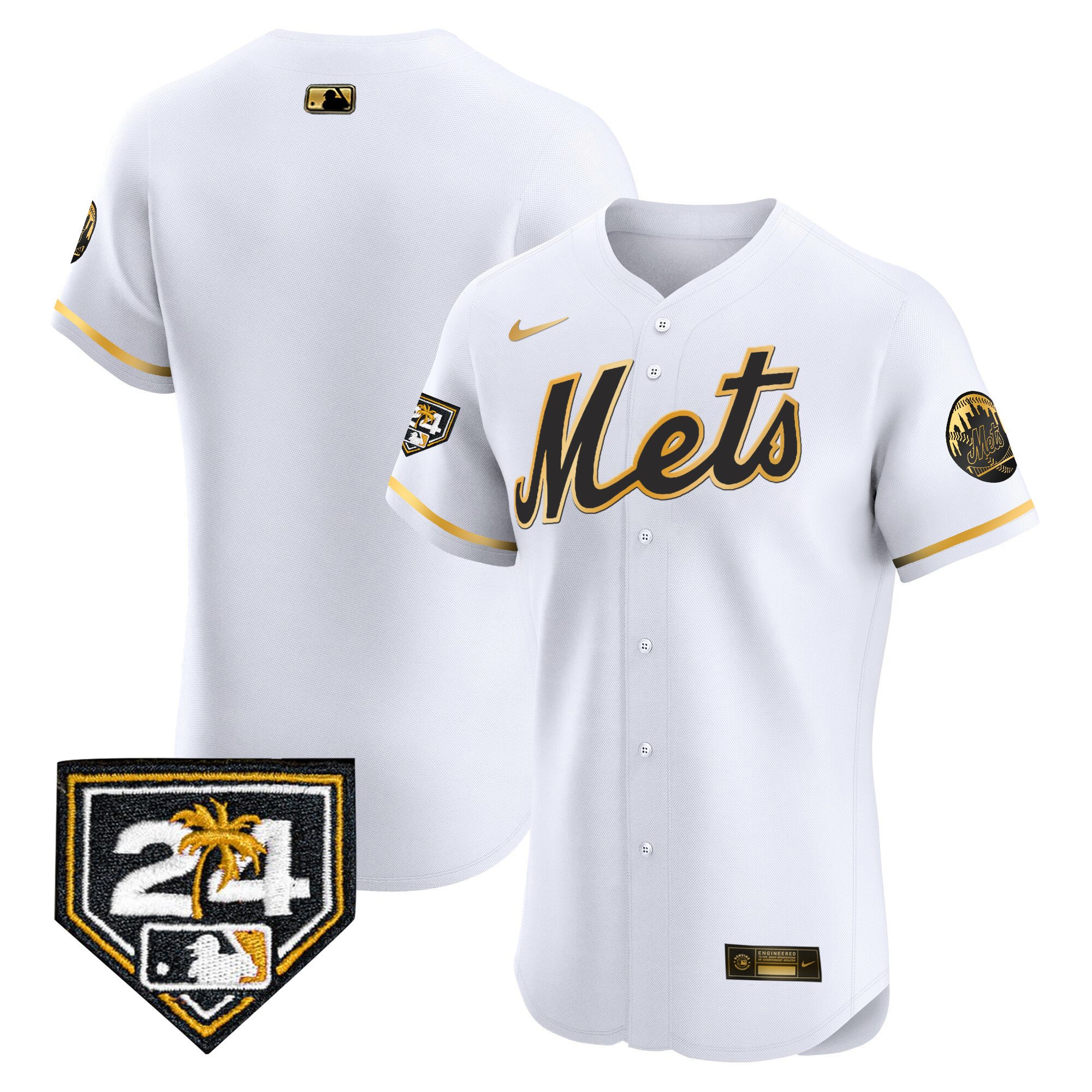 Men's New York Mets 2024 Spring Training Vapor Premier Elite Jersey V2 - All Stitched