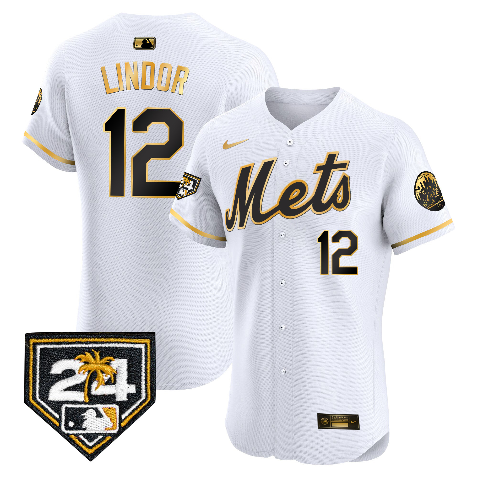 Men's New York Mets 2024 Spring Training Vapor Premier Elite Jersey V2 - All Stitched
