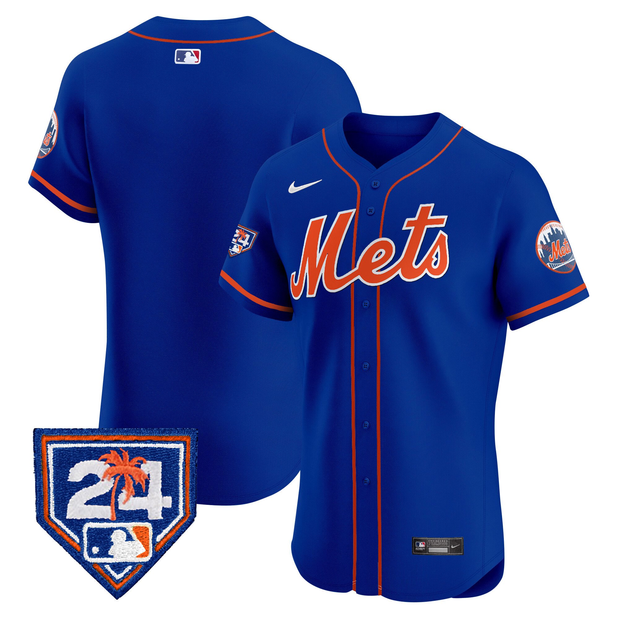 Men's New York Mets 2024 Spring Training Vapor Premier Elite Jersey V2 - All Stitched