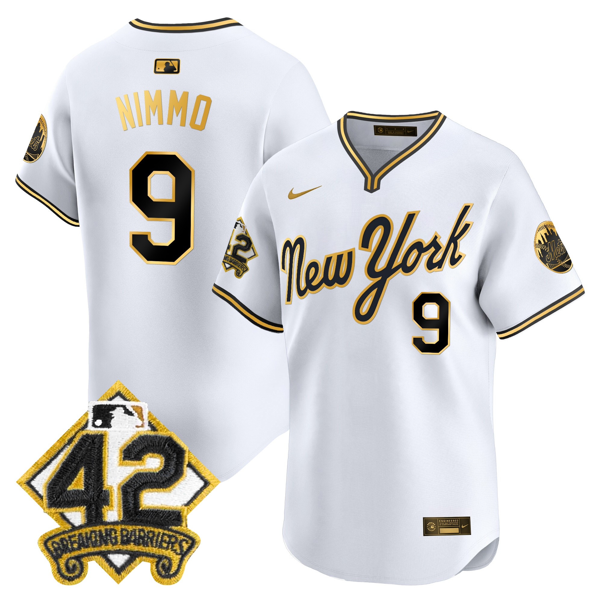 Men's New York Mets 2025 Jackie Robinson Patch Road Alternate Jersey – All Stitched