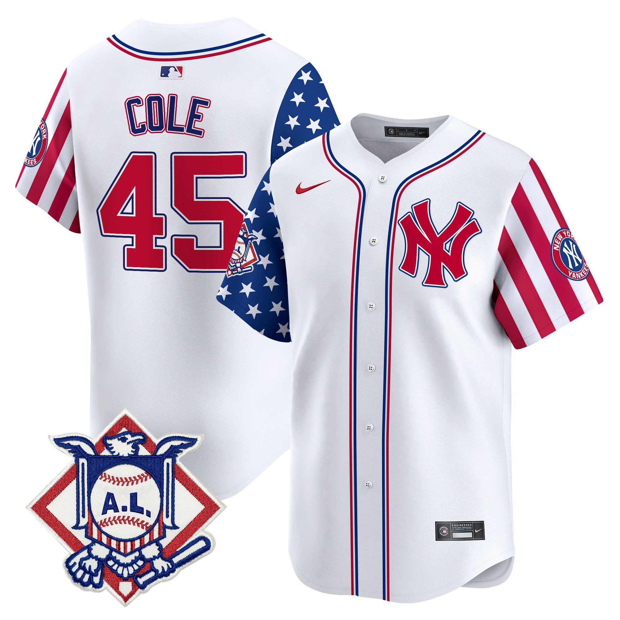Men's New York Yankees 2024 Fourth of July Vapor Premier Limited Jersey - All Stitched