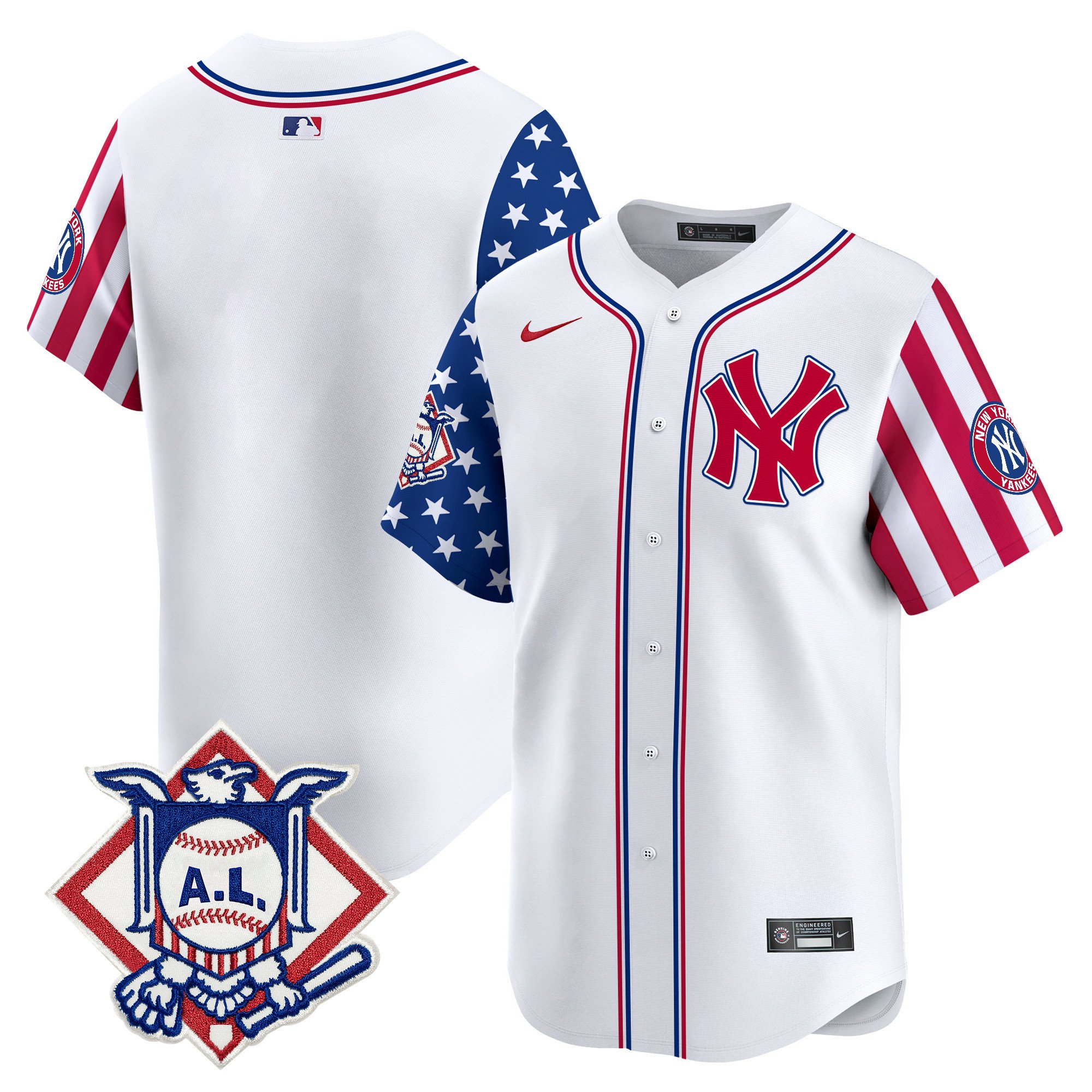 Men's New York Yankees 2024 Fourth of July Vapor Premier Limited Jersey - All Stitched