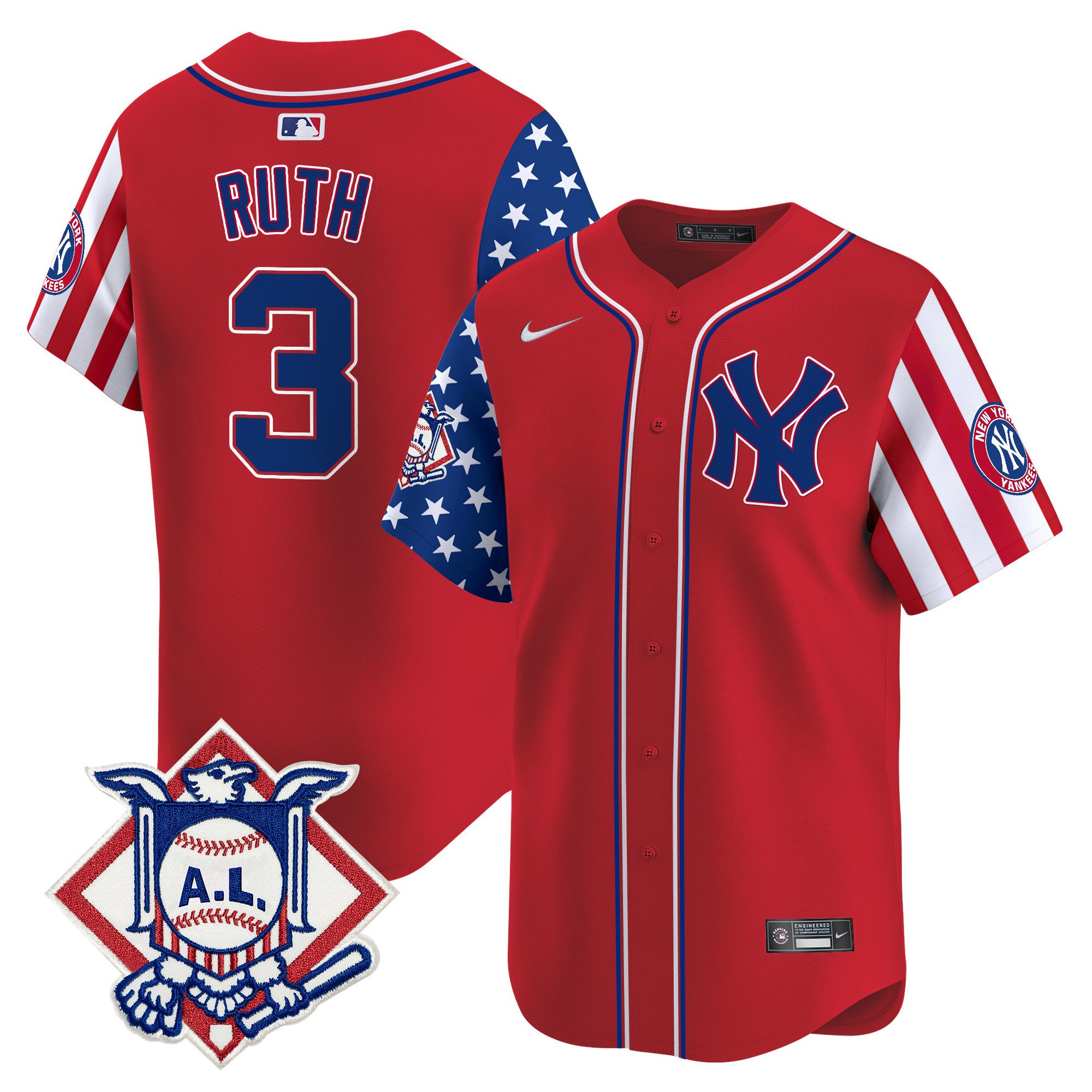 Men's New York Yankees 2024 Fourth of July Vapor Premier Limited Jersey - All Stitched