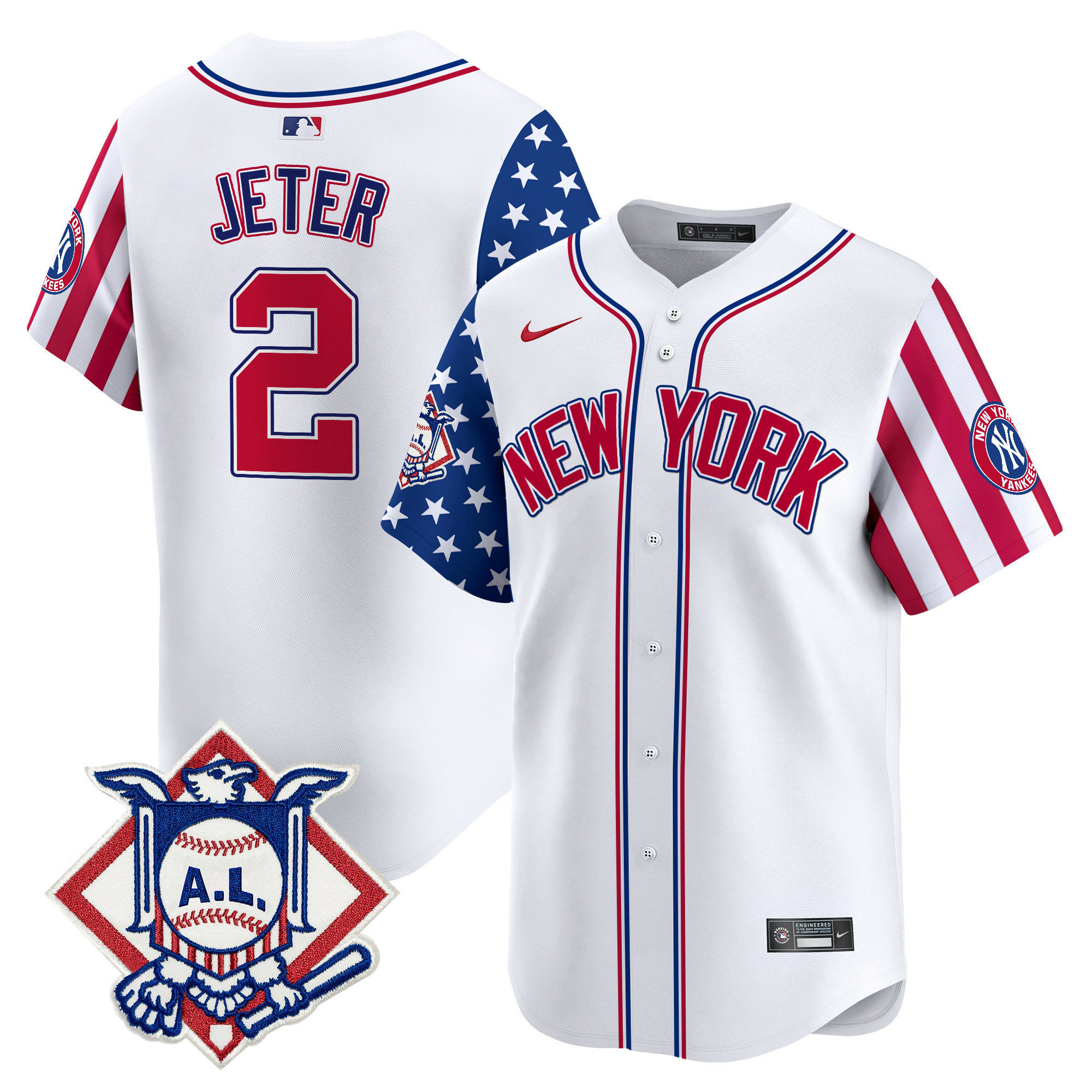 Men's New York Yankees 2024 Fourth of July Vapor Premier Limited Jersey V2 - All Stitched