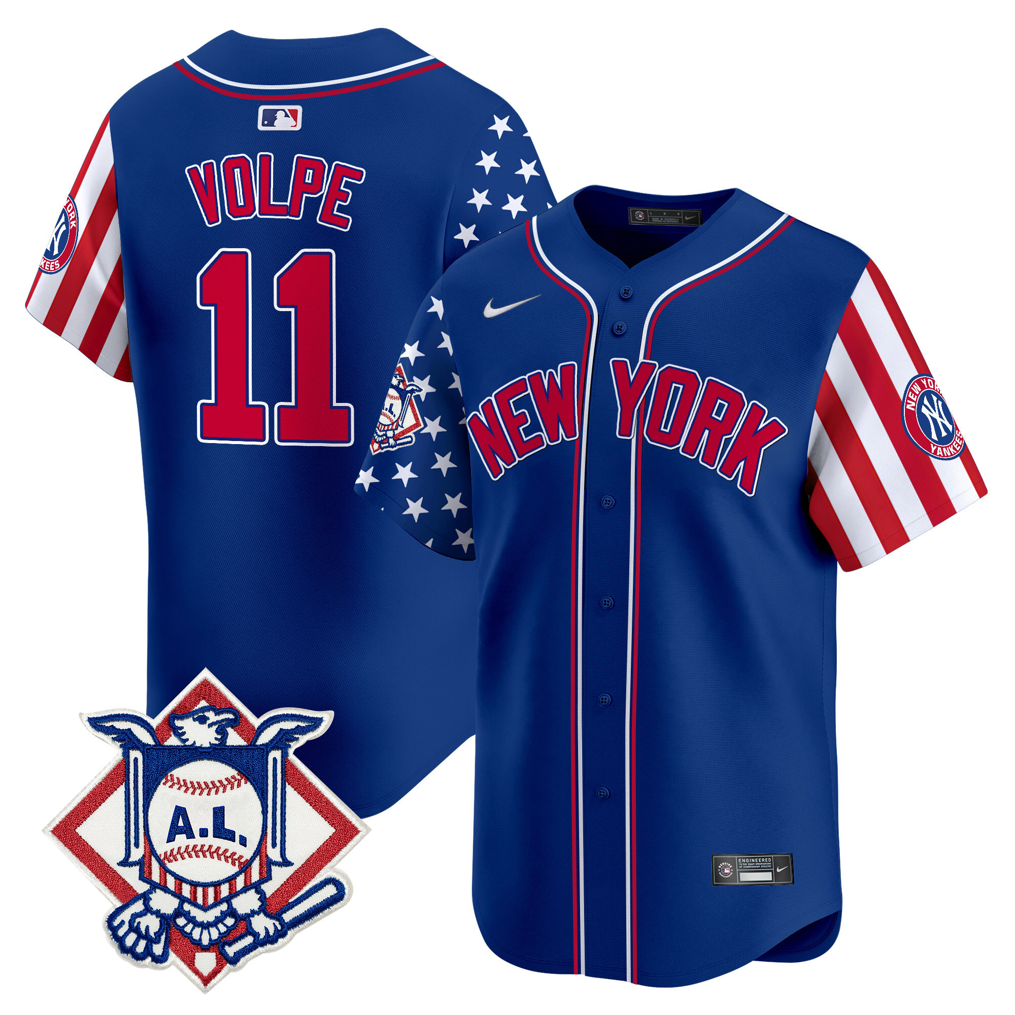 Men's New York Yankees 2024 Fourth of July Vapor Premier Limited Jersey V2 - All Stitched