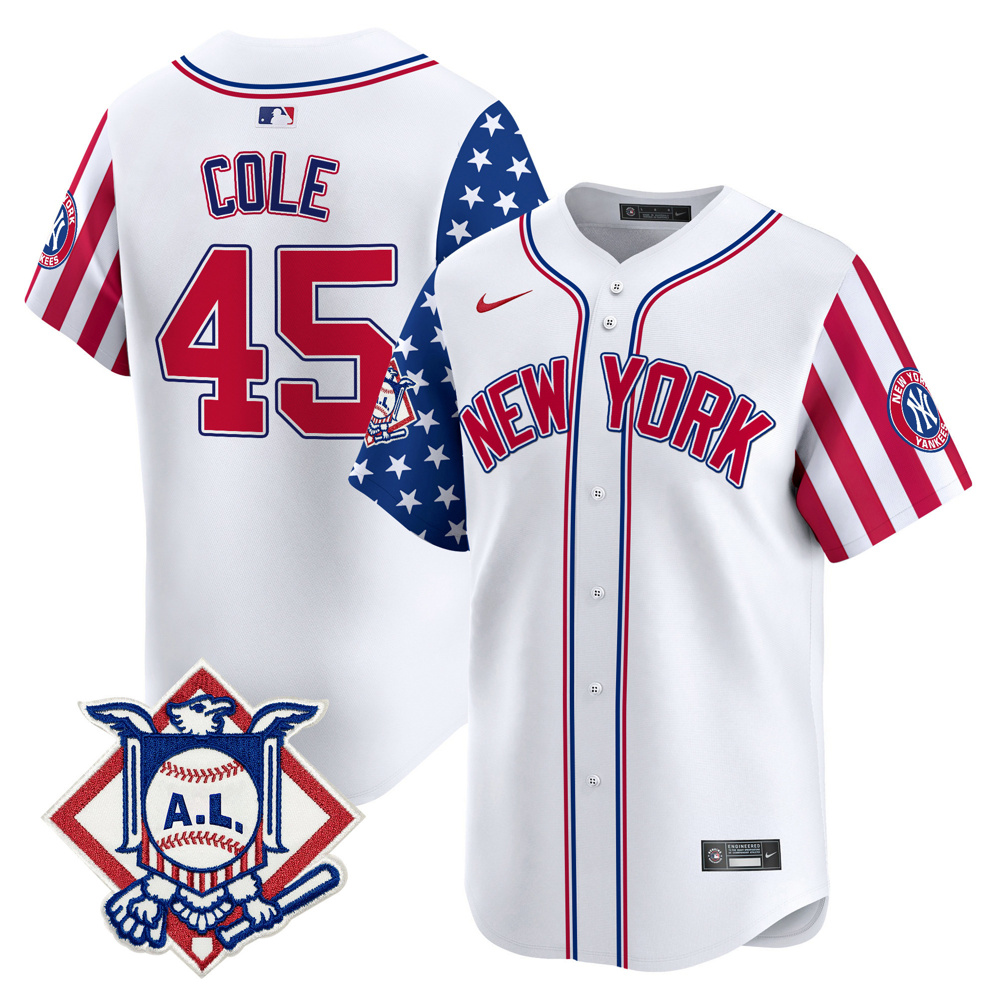 Men's New York Yankees 2024 Fourth of July Vapor Premier Limited Jersey V2 - All Stitched