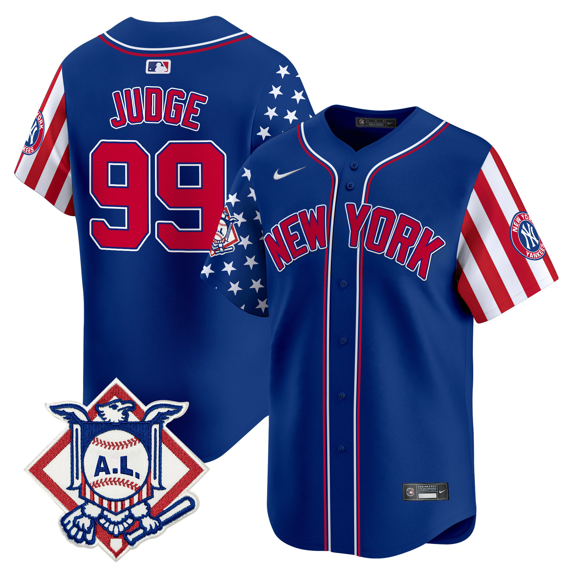 Men's New York Yankees 2024 Fourth of July Vapor Premier Limited Jersey V2 - All Stitched
