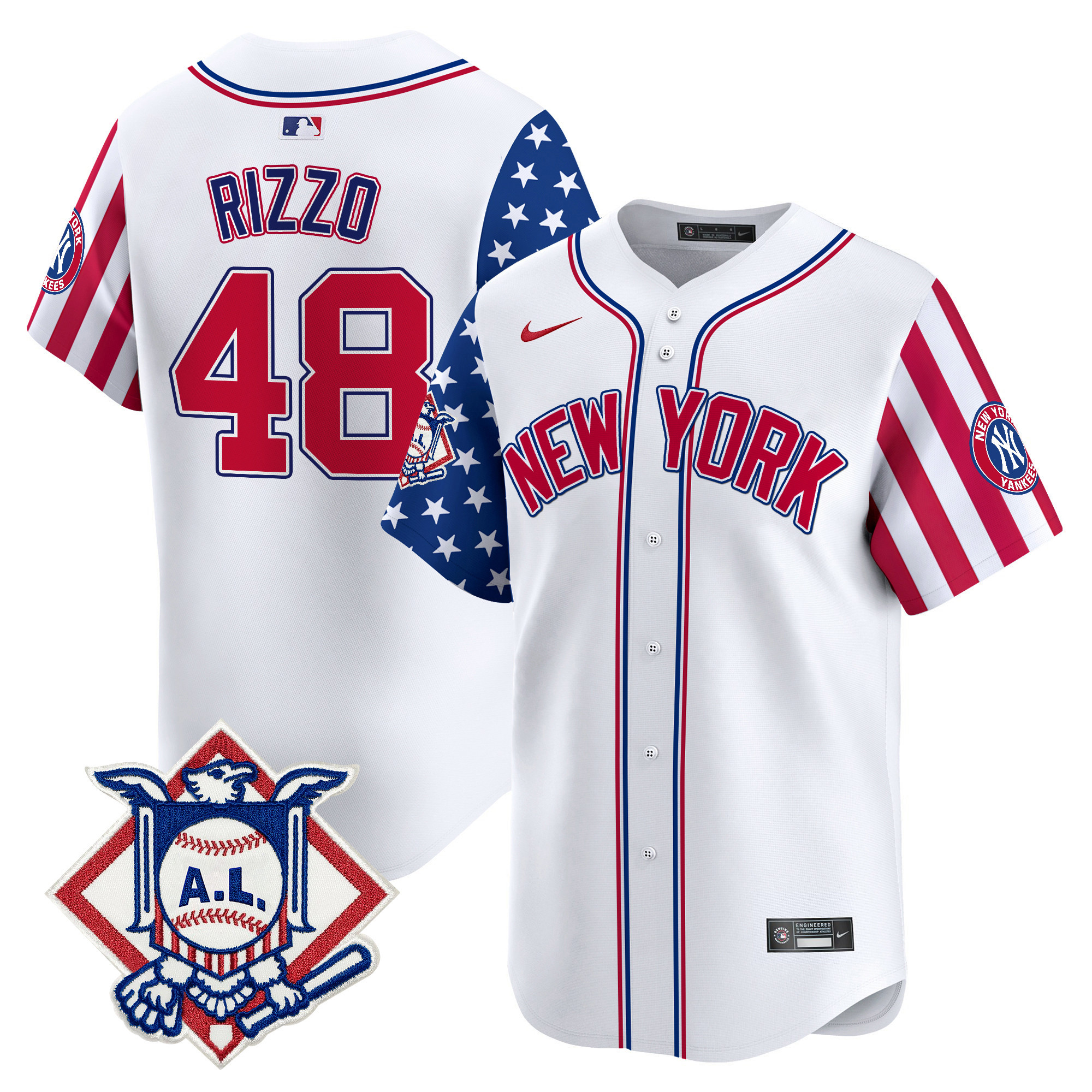Men's New York Yankees 2024 Fourth of July Vapor Premier Limited Jersey V2 - All Stitched