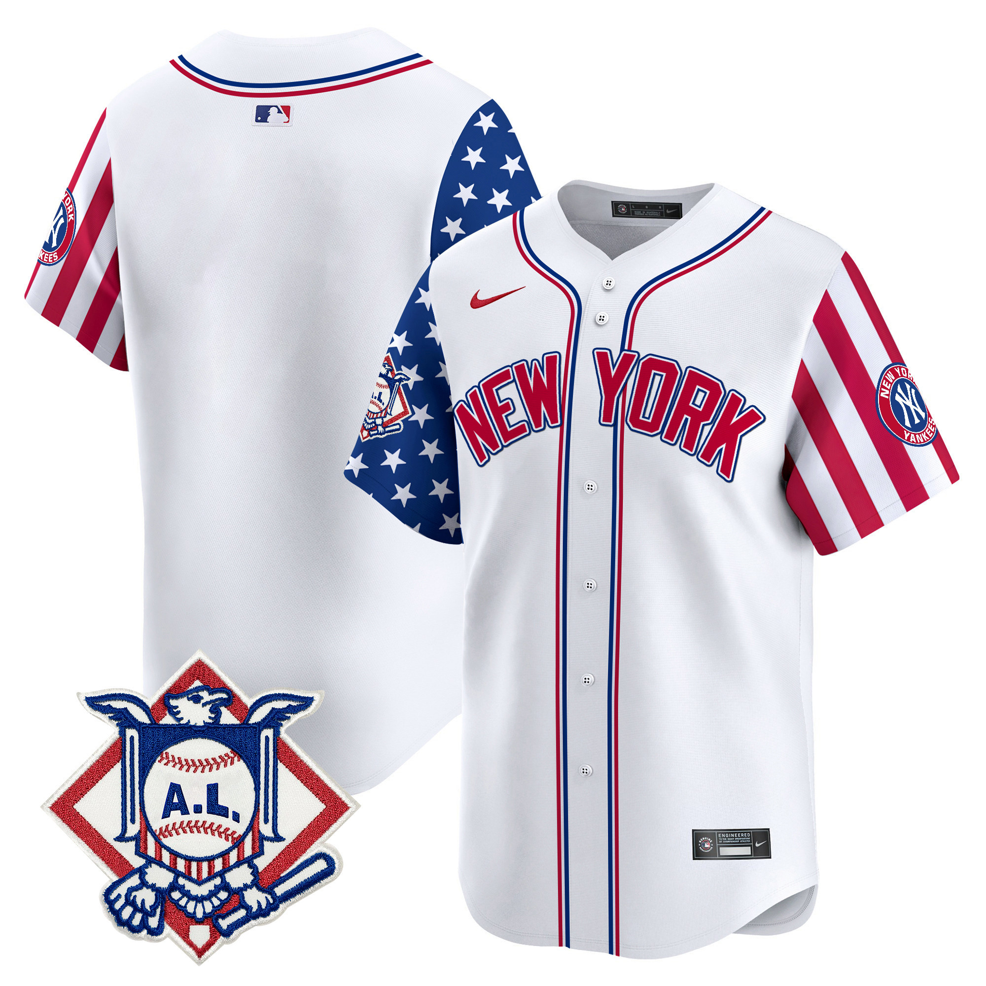 Men's New York Yankees 2024 Fourth of July Vapor Premier Limited Jersey V2 - All Stitched