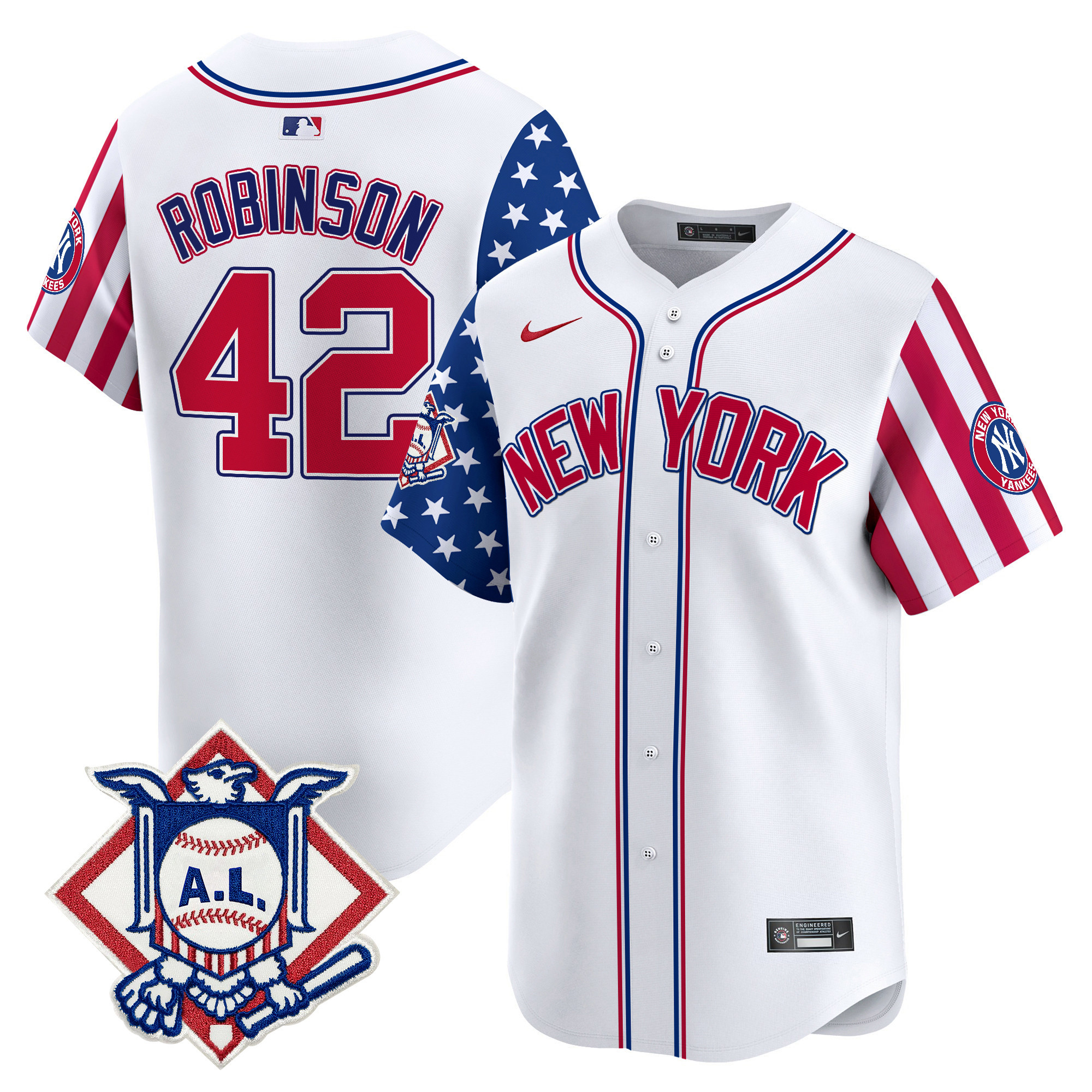 Men's New York Yankees 2024 Fourth of July Vapor Premier Limited Jersey V2 - All Stitched