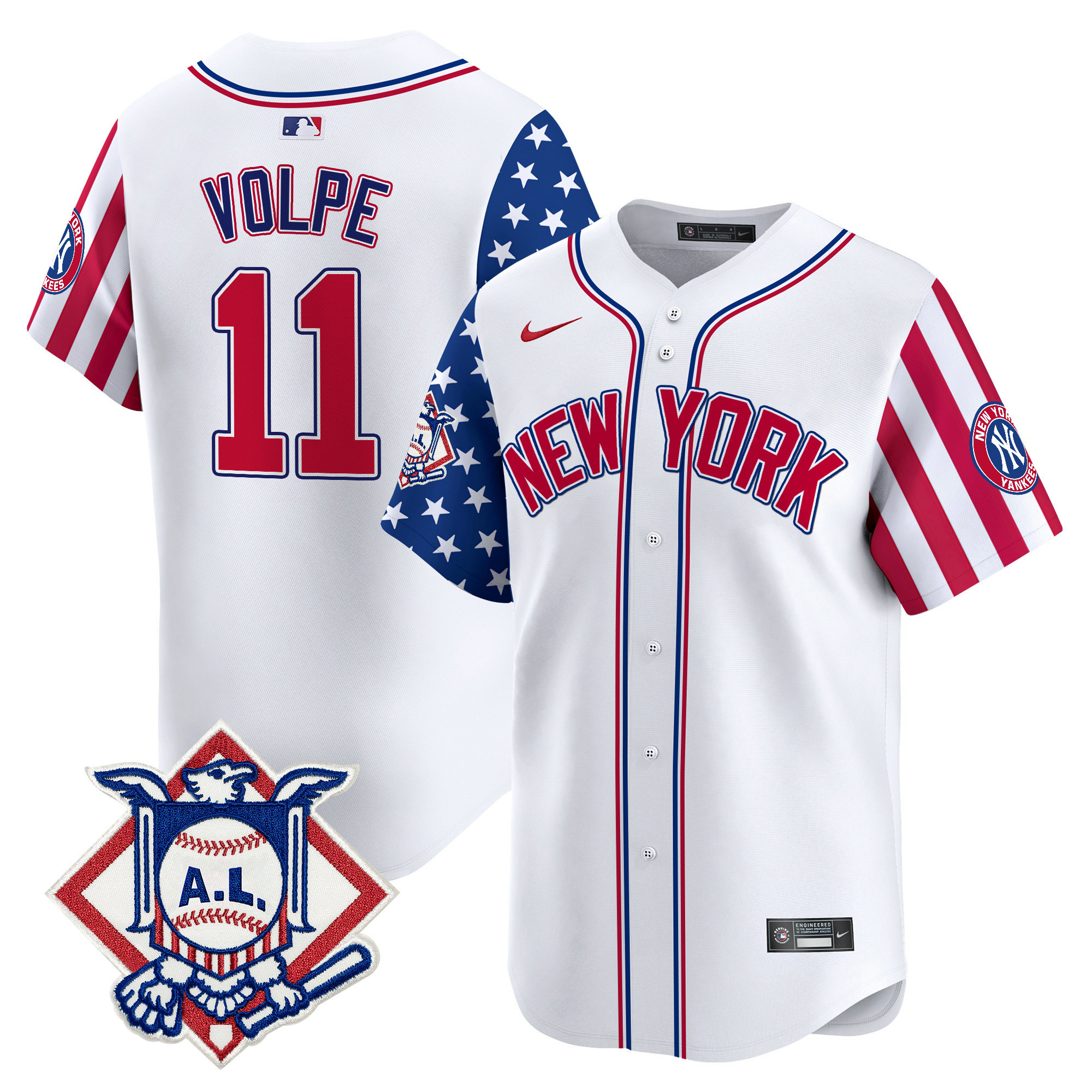 Men's New York Yankees 2024 Fourth of July Vapor Premier Limited Jersey V2 - All Stitched