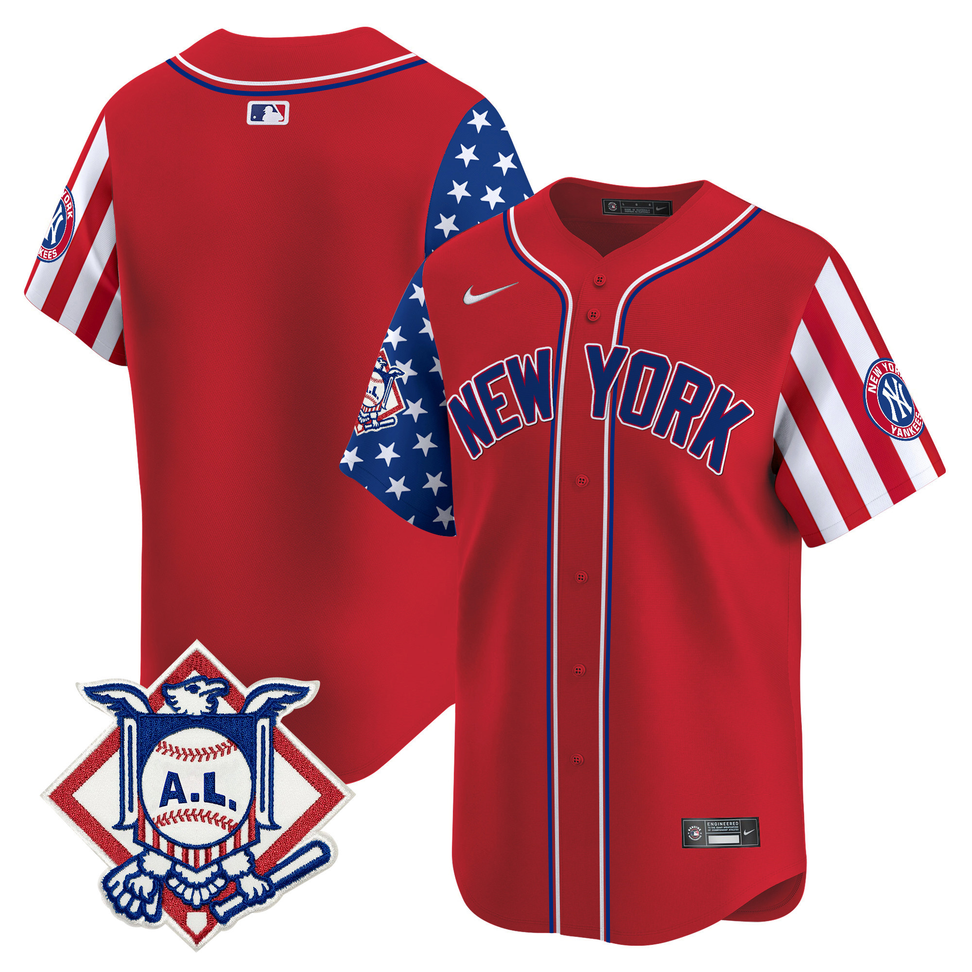 Men's New York Yankees 2024 Fourth of July Vapor Premier Limited Jersey V2 - All Stitched