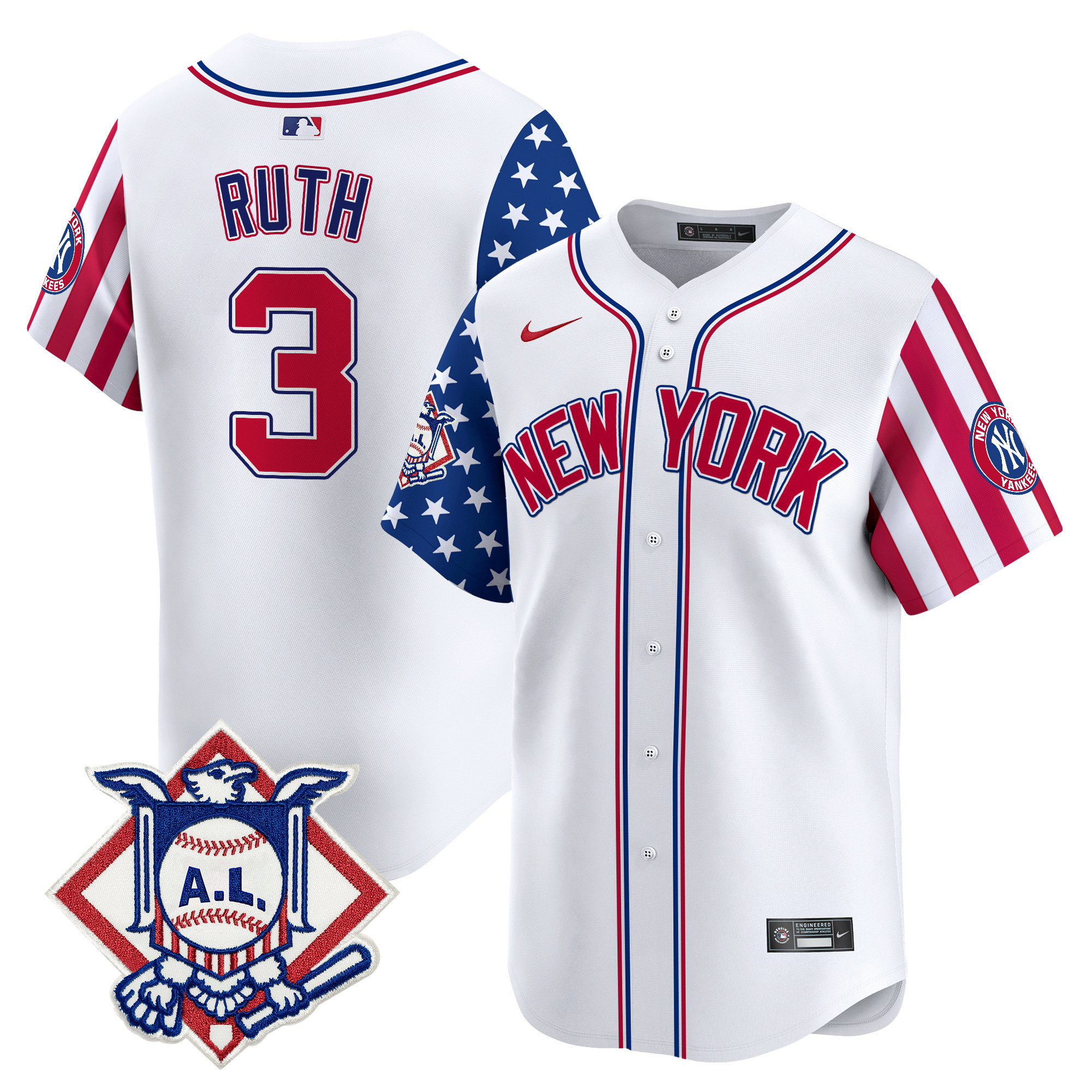 Men's New York Yankees 2024 Fourth of July Vapor Premier Limited Jersey V2 - All Stitched