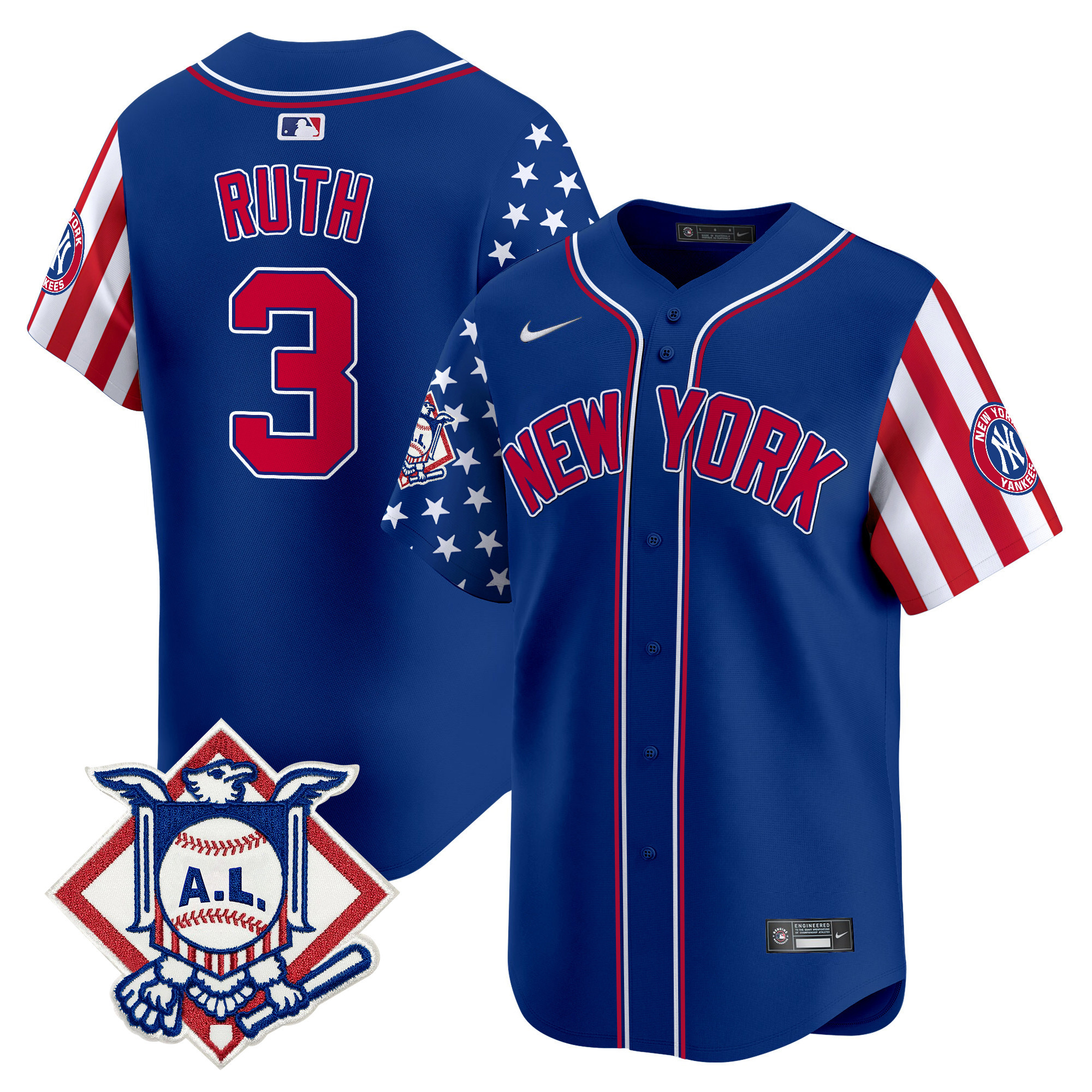 Men's New York Yankees 2024 Fourth of July Vapor Premier Limited Jersey V2 - All Stitched