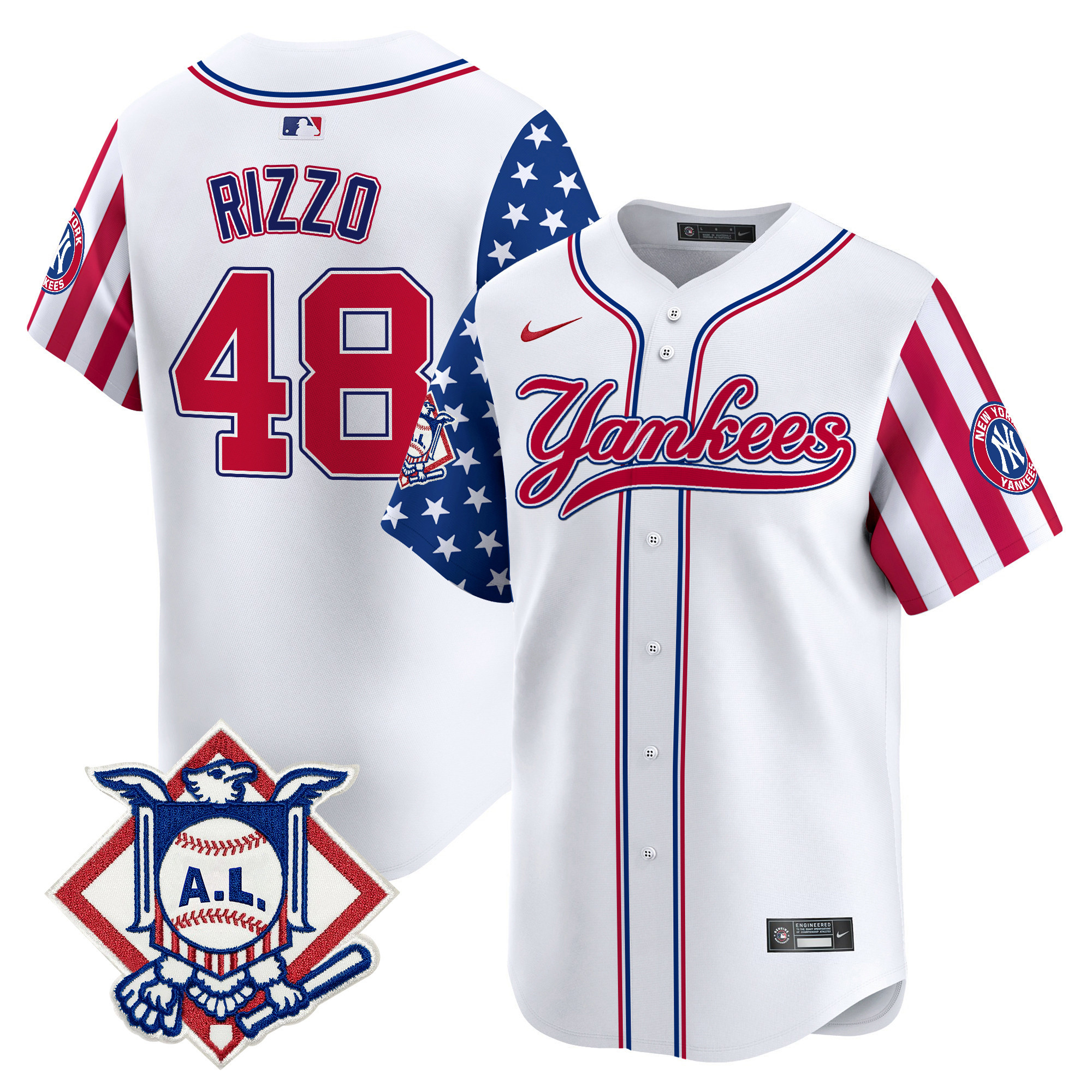 Men's New York Yankees 2024 Fourth of July Vapor Premier Limited Jersey V3 - All Stitched