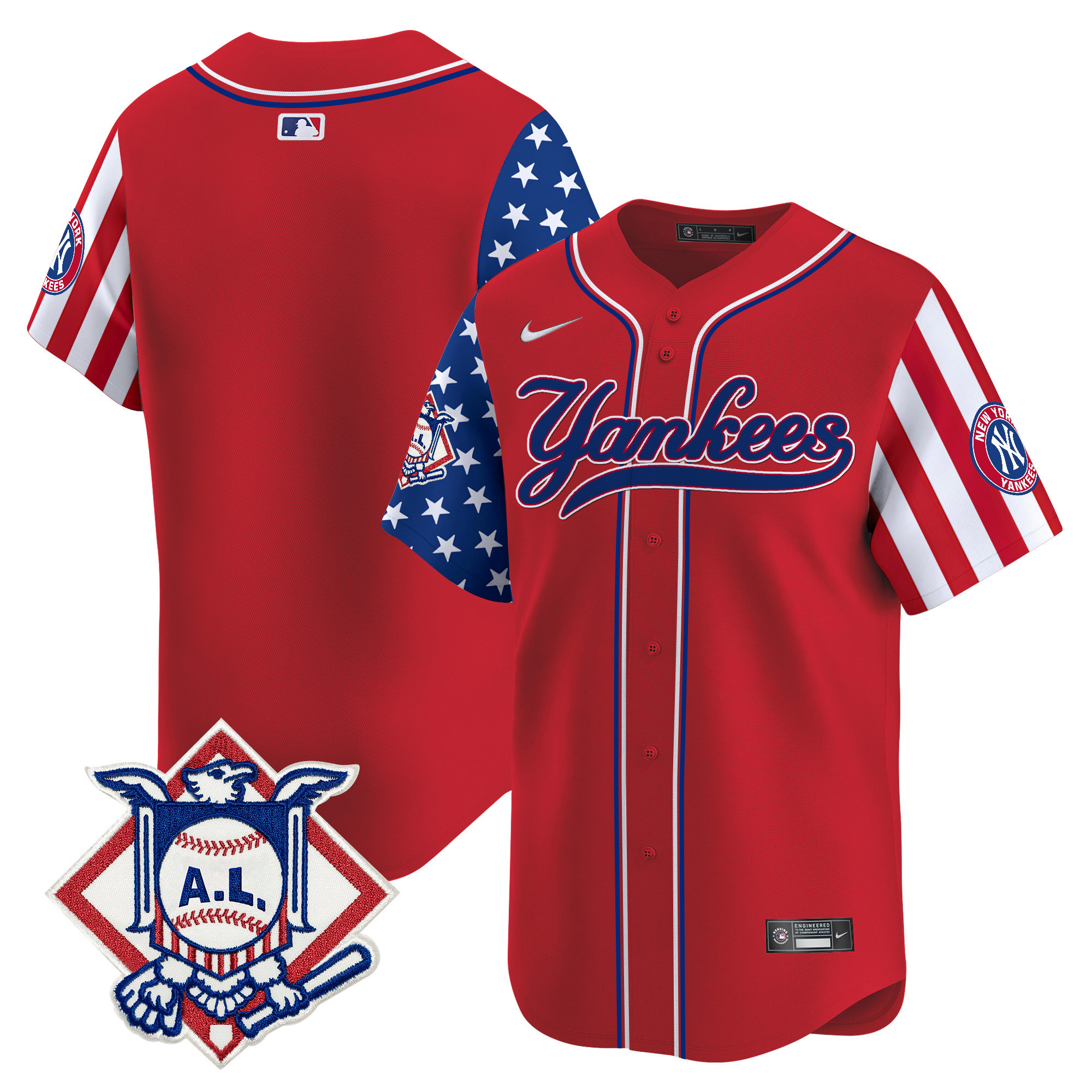 Men's New York Yankees 2024 Fourth of July Vapor Premier Limited Jersey V3 - All Stitched