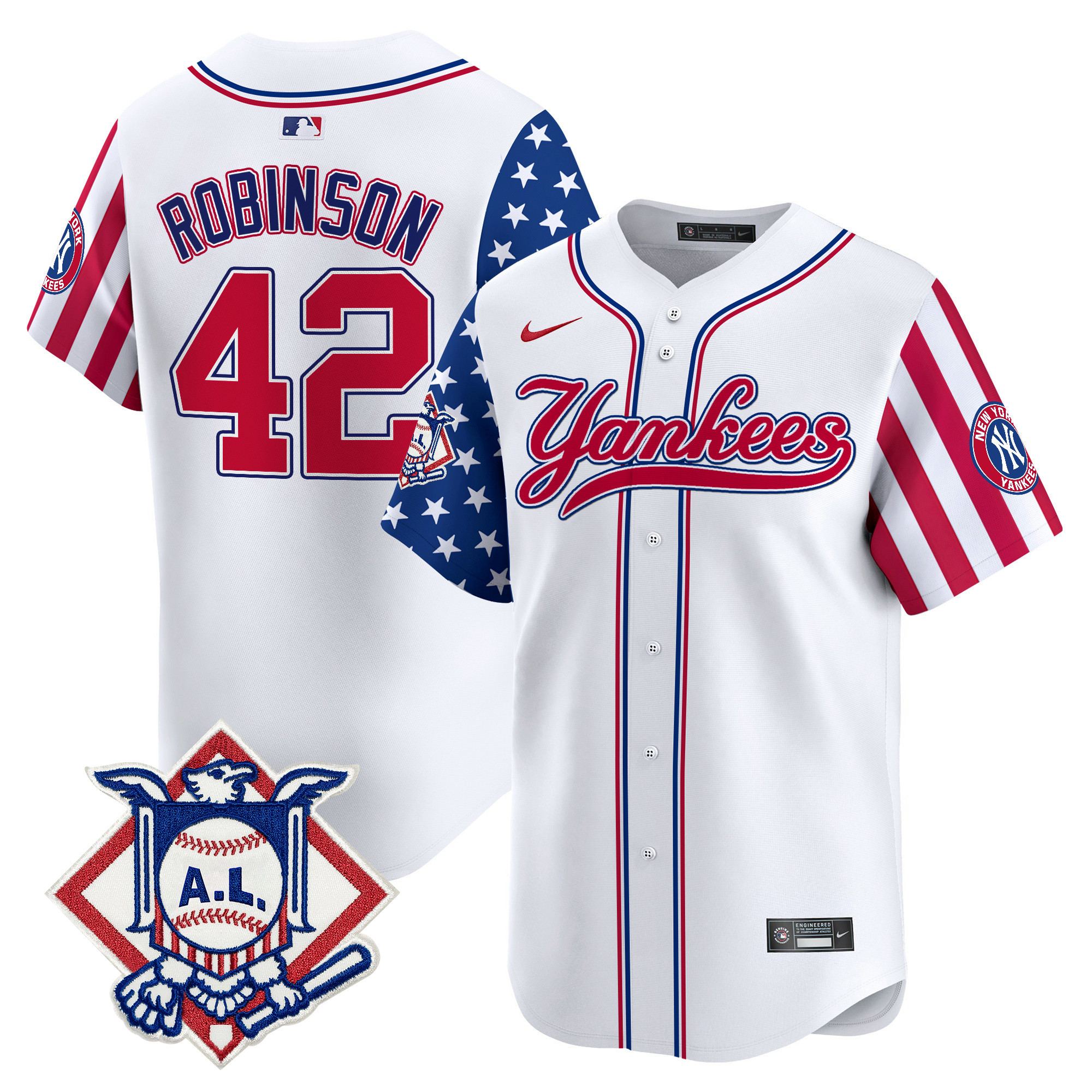 Men's New York Yankees 2024 Fourth of July Vapor Premier Limited Jersey V3 - All Stitched