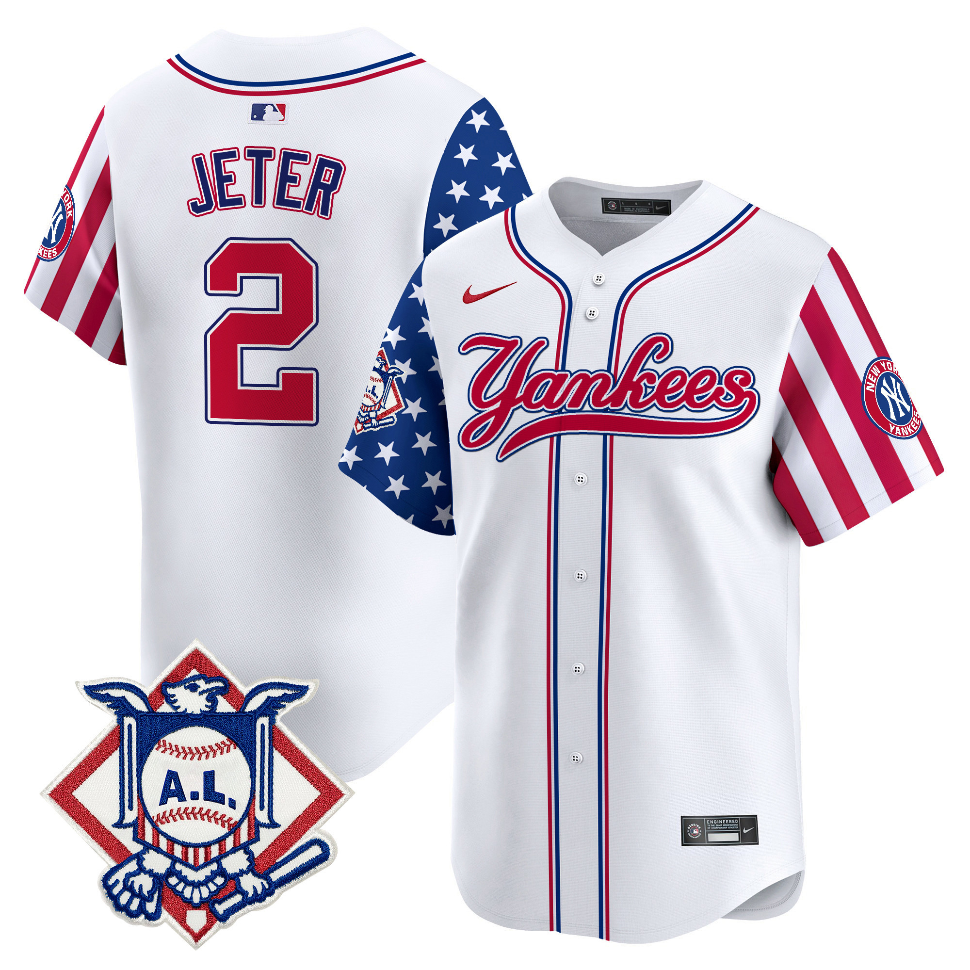 Men's New York Yankees 2024 Fourth of July Vapor Premier Limited Jersey V3 - All Stitched