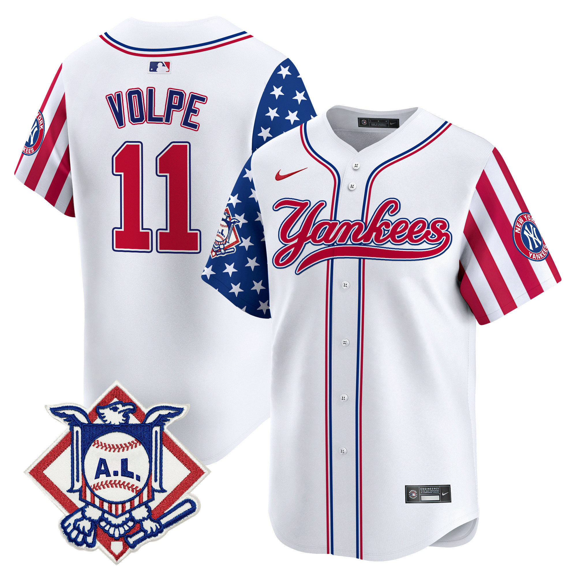 Men's New York Yankees 2024 Fourth of July Vapor Premier Limited Jersey V3 - All Stitched