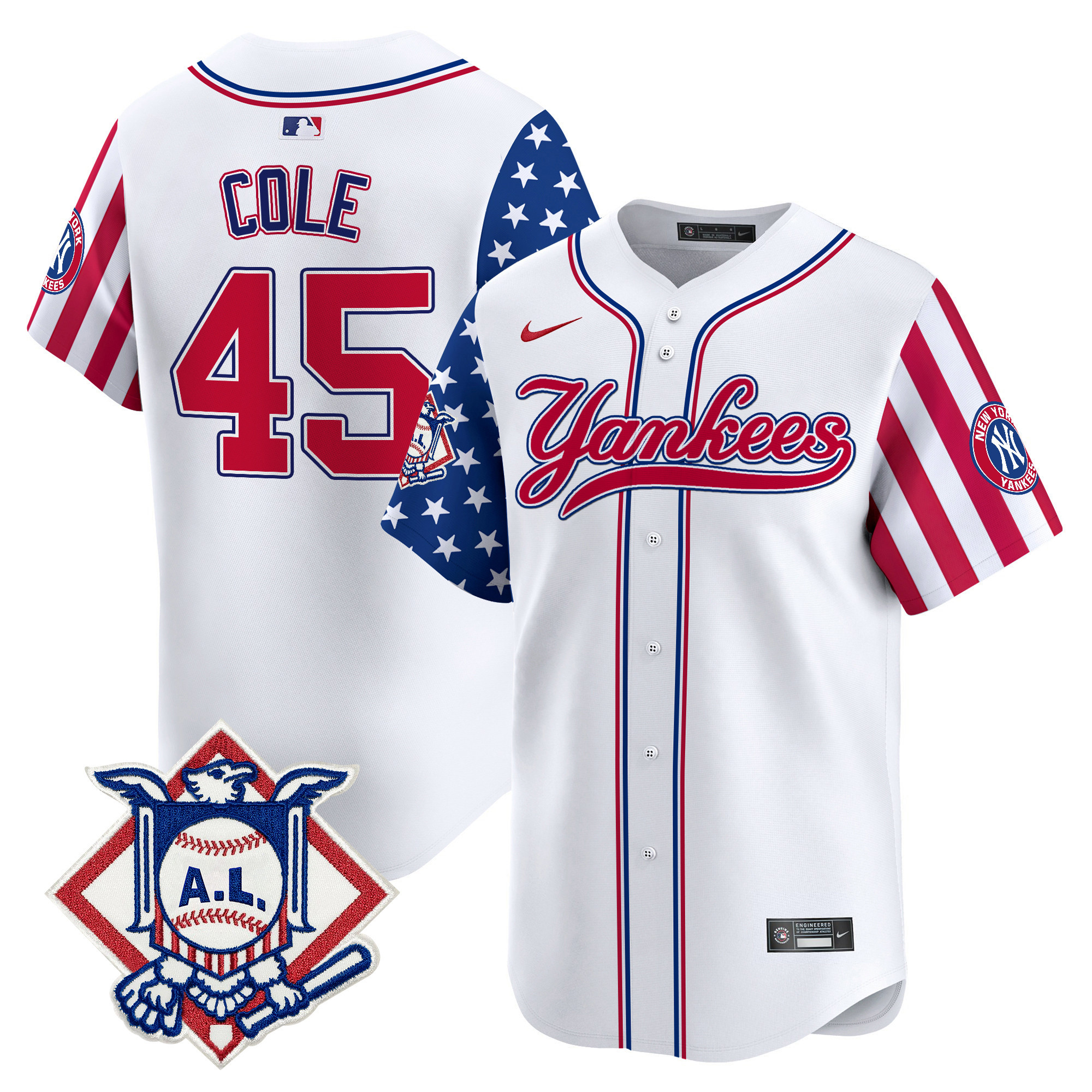 Men's New York Yankees 2024 Fourth of July Vapor Premier Limited Jersey V3 - All Stitched