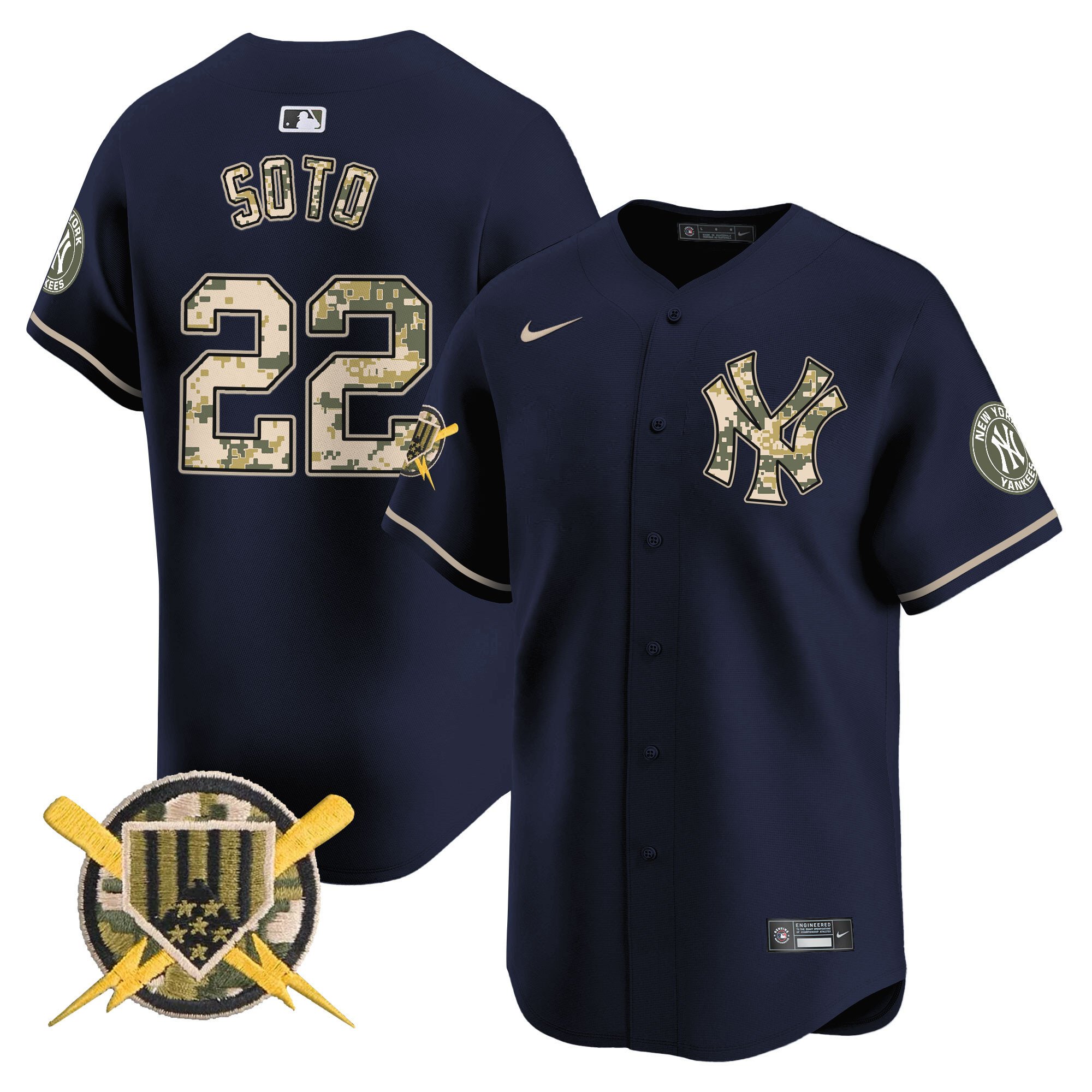 Men's New York Yankees Armed Forces Day Vapor Premier Limited Jersey - All Stitched